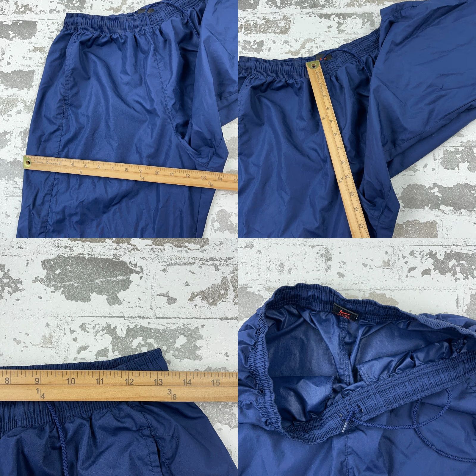 Nike Vintage Nike Pants Women L Navy Blue Track Pants Windbreakers Baggy Y2K 2000s Size 36" / US 14 / IT 50 - 8 Thumbnail