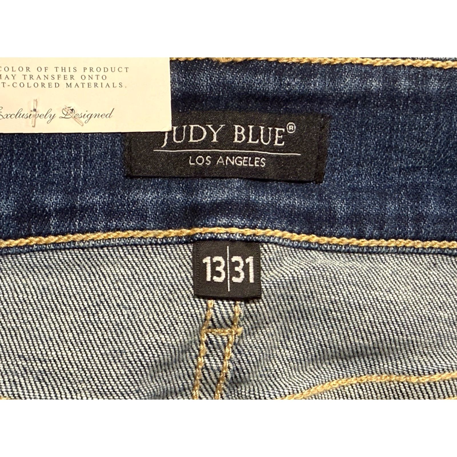Vintage Judy Blue Daydream Believer Flare Jeans 32x32.5 Dark Blue Women NWT Size 24" / US 00 / IT 34 - 5 Thumbnail