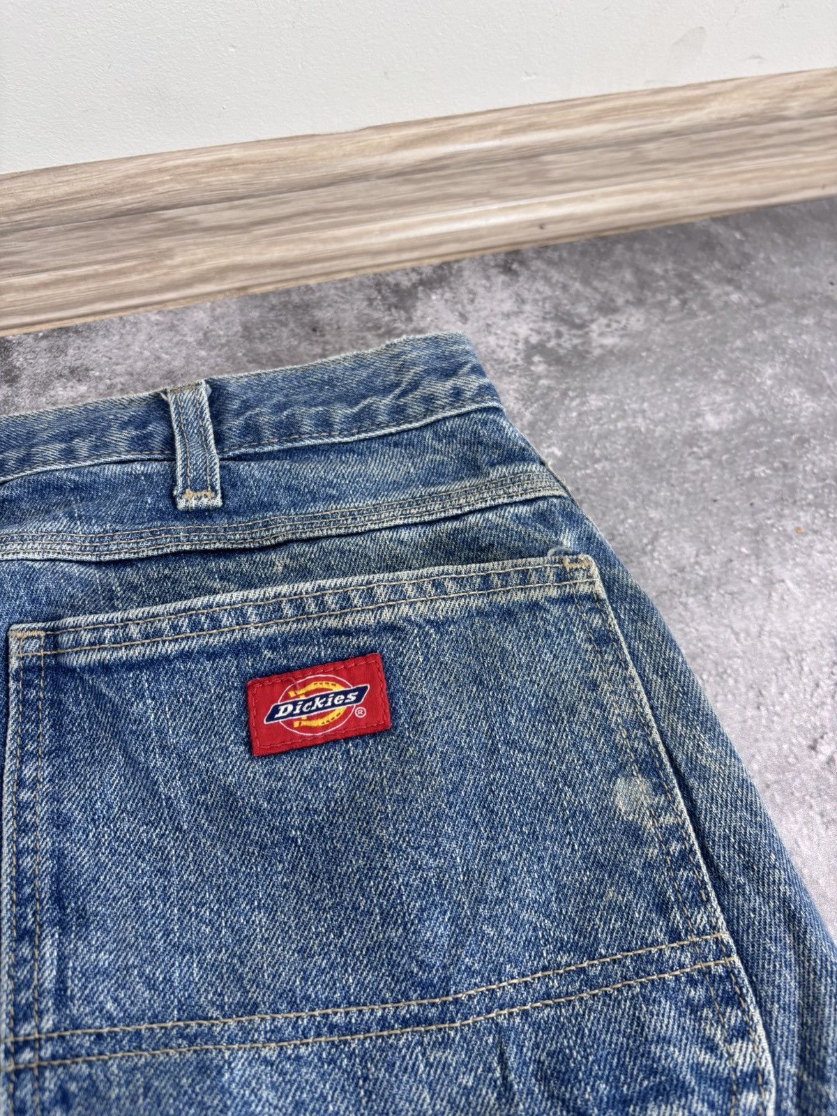 Dickies Vintage Dickies Faded Blue Distressed Denim Jeans Size US 36 / EU 52 - 8 Thumbnail