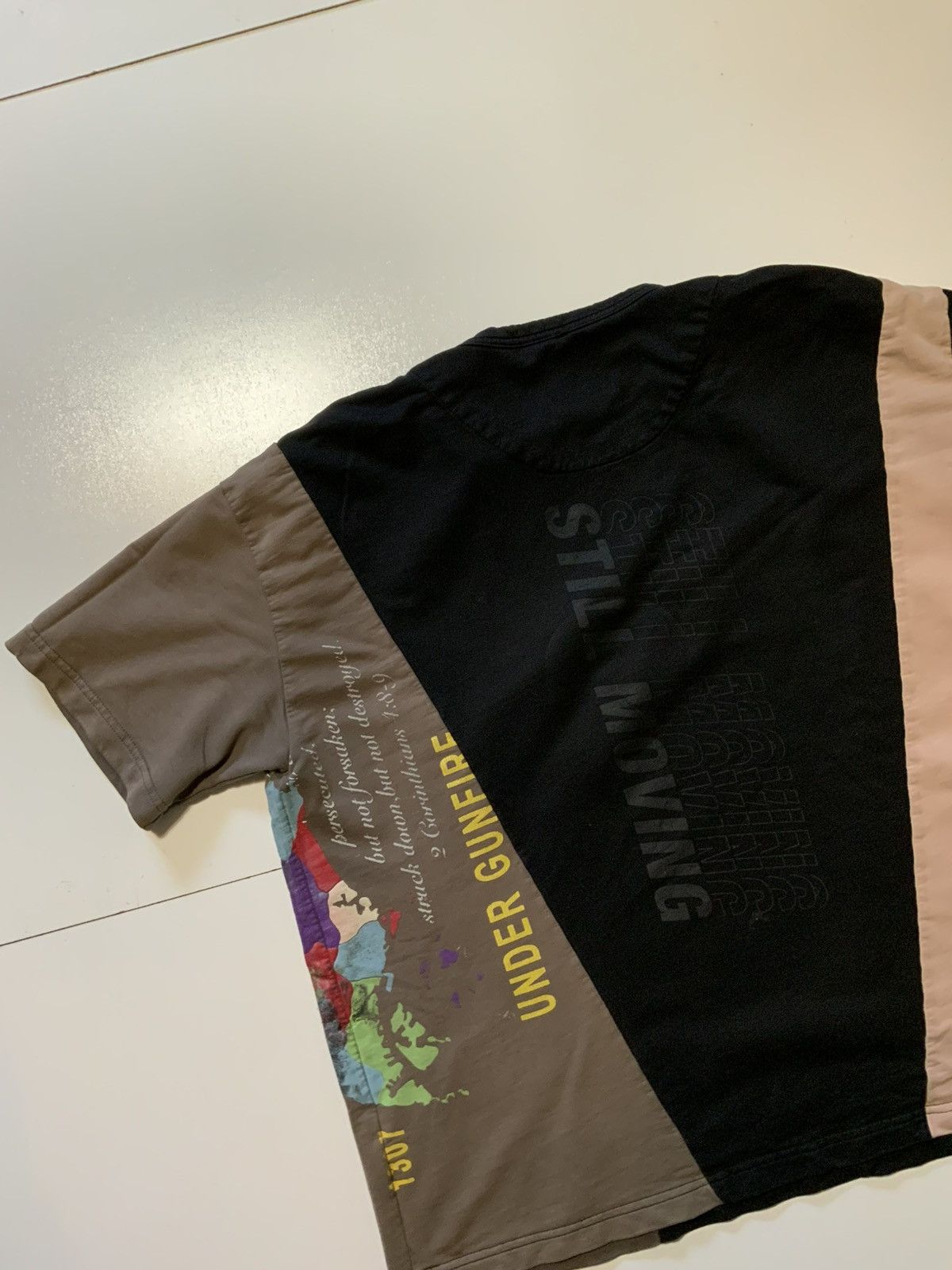Other Still Moving Under Gunfire Cut & Sew Patchwork Split T-Shirt Size US M / EU 48-50 / 2 - 11 Thumbnail