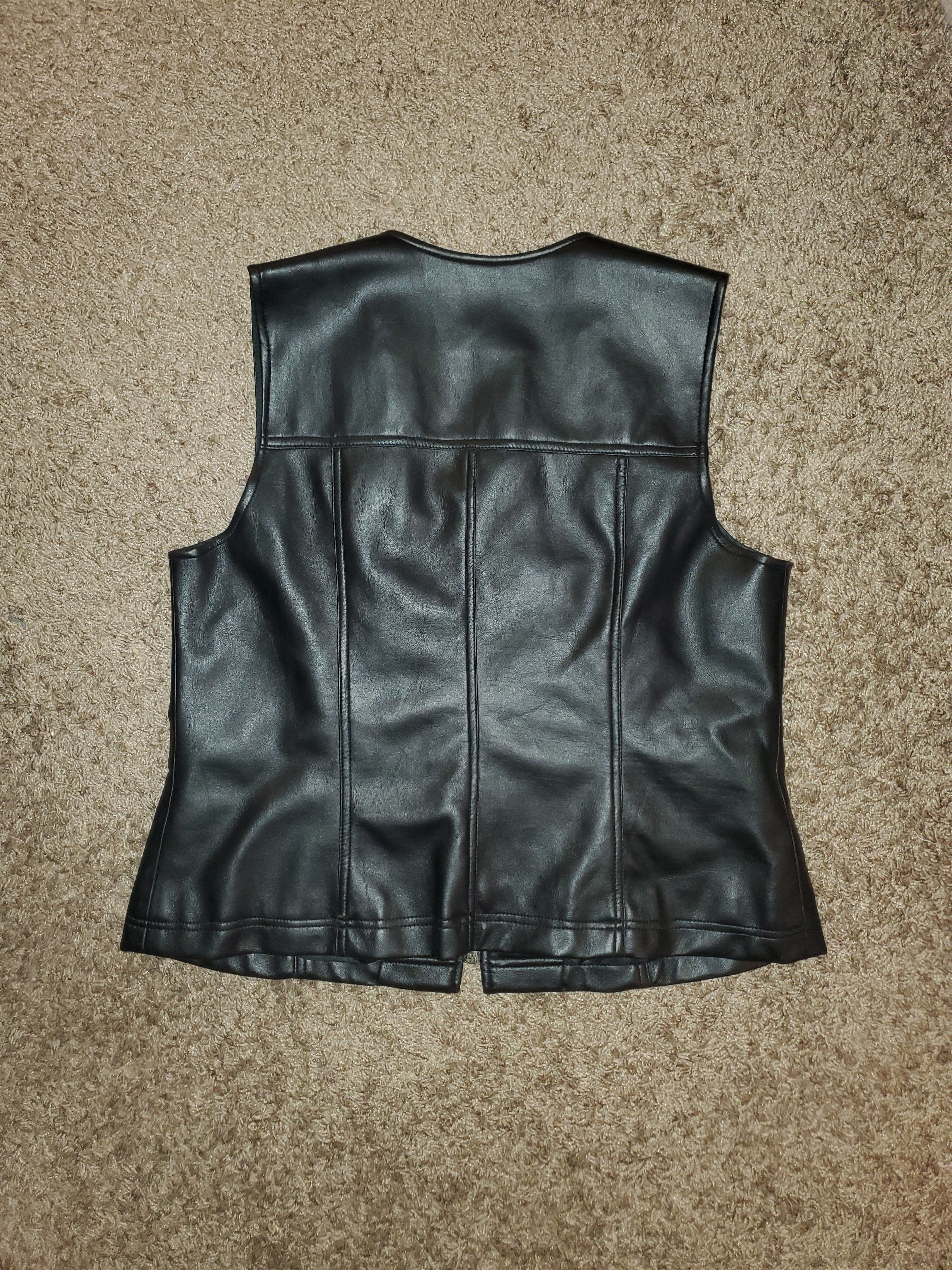 Other Women's black faux leather zip-up vest (size 14) Size L / US 10 / IT 46 - 3 Thumbnail
