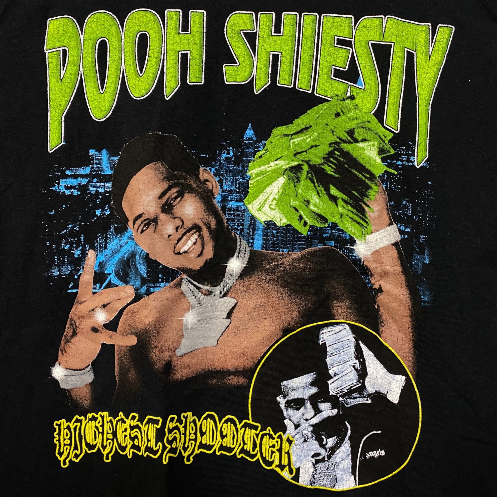 Rap Tees Pooh Shiesty Official Merch Highest Shooter T-shirt Medium Size US M / EU 48-50 / 2 - 2 Thumbnail