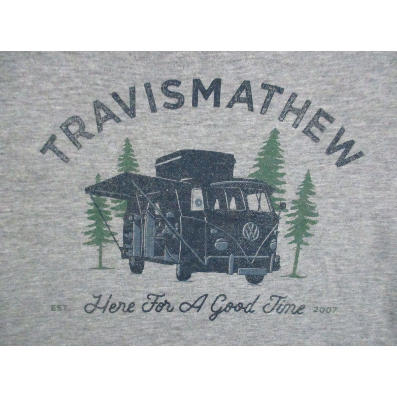TravisMathew Travis Mathew Shirt Medium Men Gray Logo Crew Neck Here For A Good Time Size US M / EU 48-50 / 2 - 3 Thumbnail