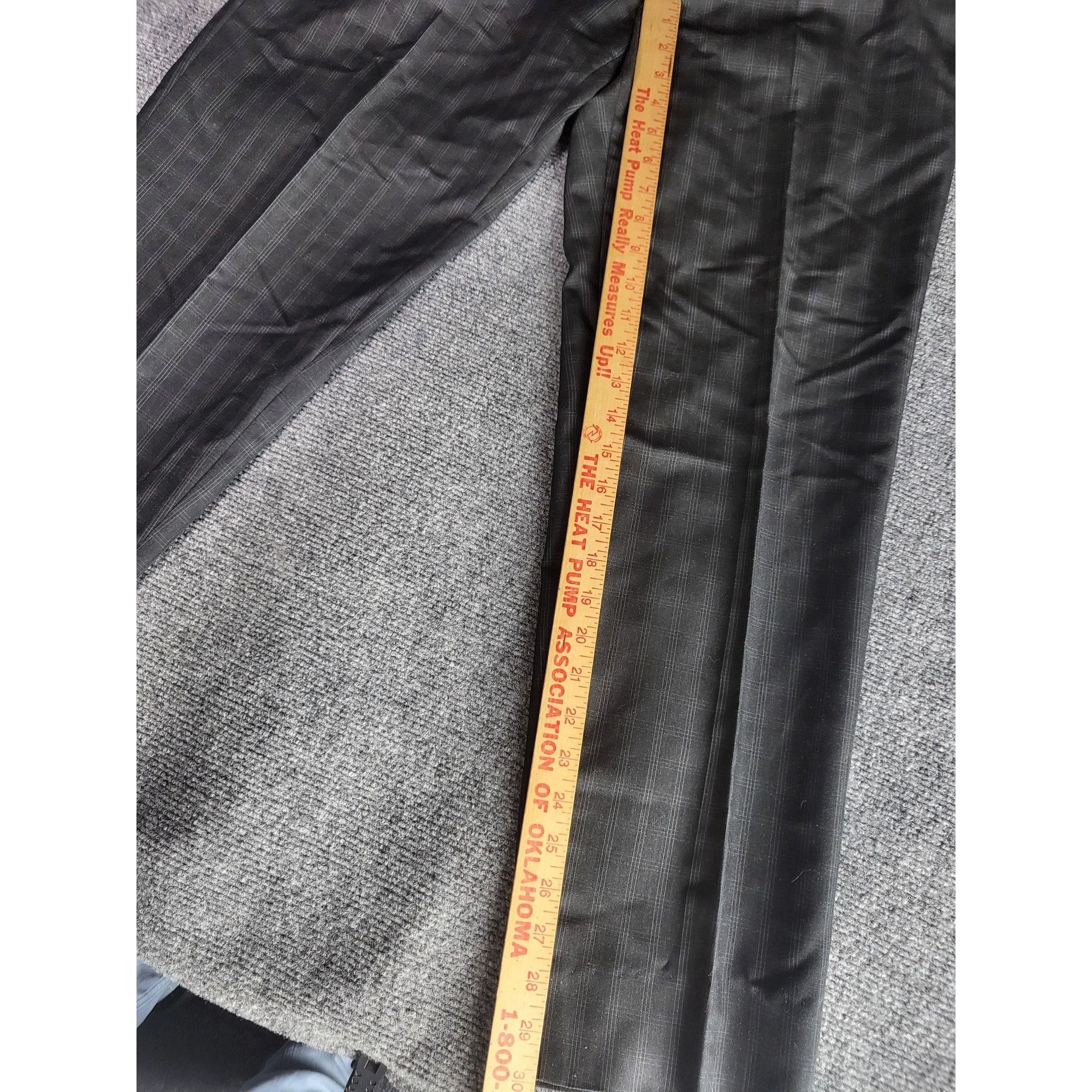 Ralph Lauren Ralph Lauren Dress Pants Men Sz 32x30 Black PInstripe Plaid Size 34S - 2 Thumbnail