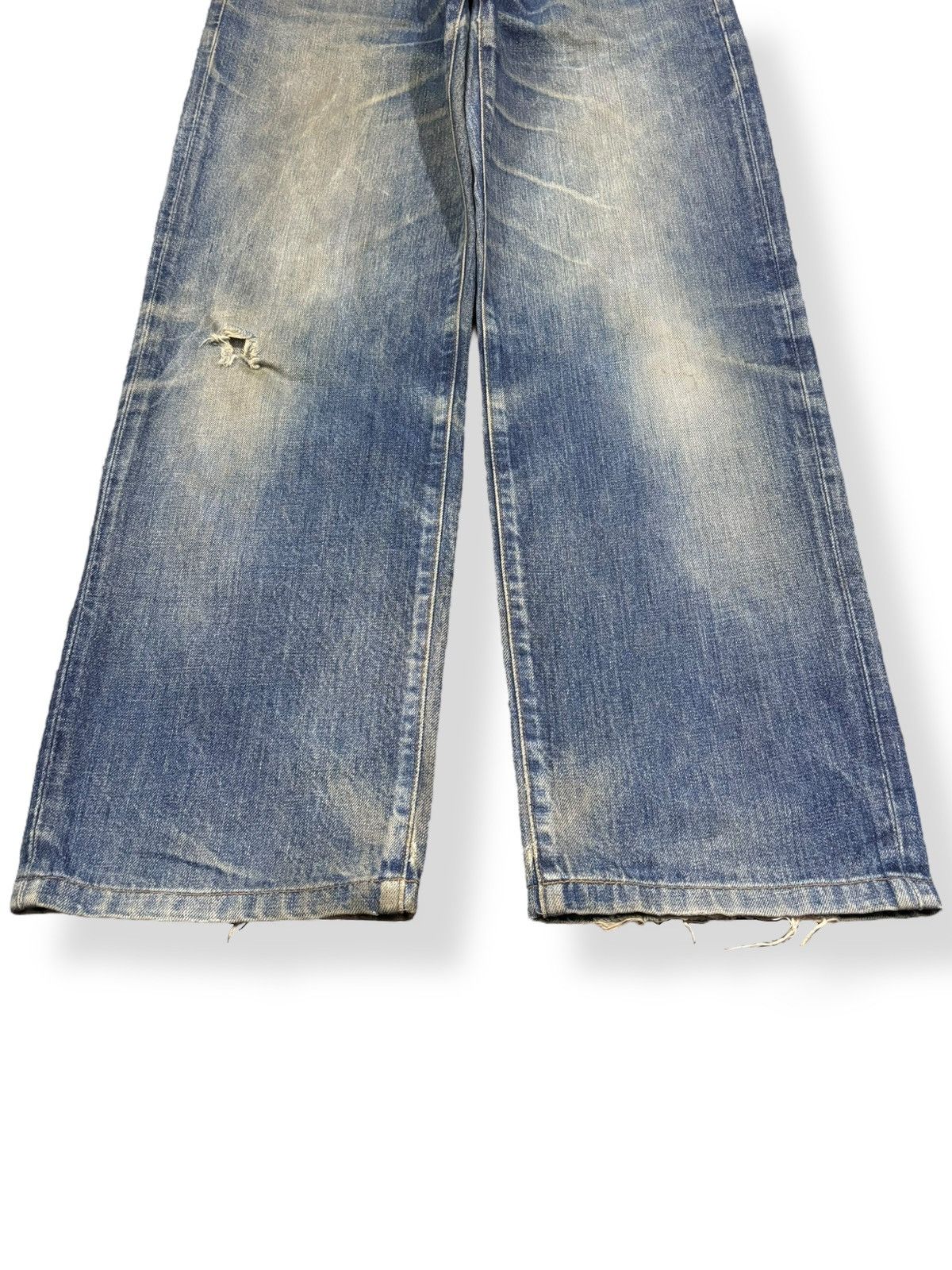 Edwin Vintage Rare Edwin Frontier Mud Wash Loose Distressed Jeans Size US 31 - 6 Thumbnail