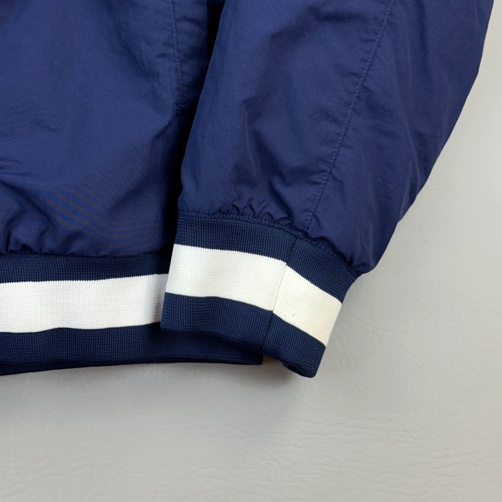 Adidas Adidas Base Coach Jacket Mens M Blue Snap Button Baseball Bomber Logo Jacket Size US M / EU 48-50 / 2 - 3 Thumbnail