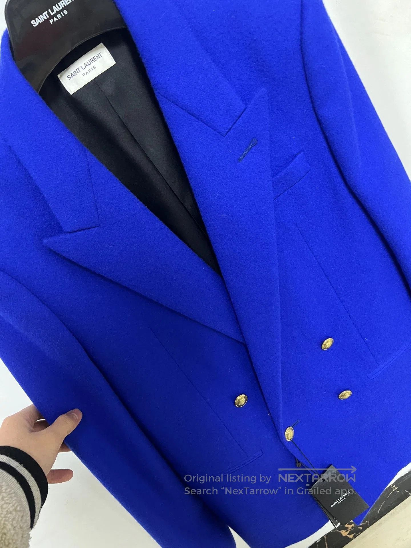 Saint Laurent Paris Saint Laurent 21FW Klein Blue Blazer. Size US L / EU 52-54 / 3 - 7 Thumbnail