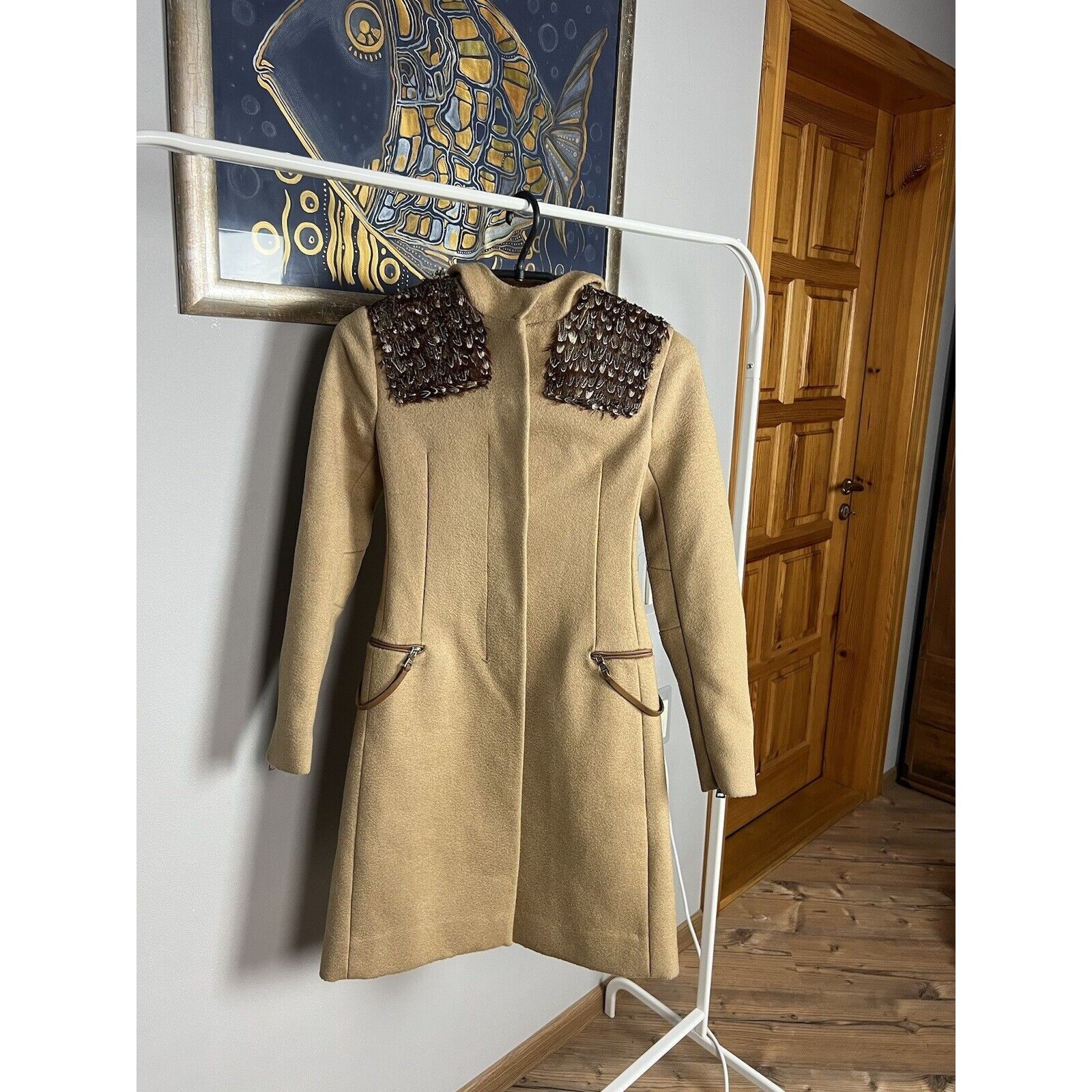 Prada RARE! Prada Beige Camelwool Hooded Coat Size 38 Size XS / US 0-2 / IT 36-38 - 2 Thumbnail