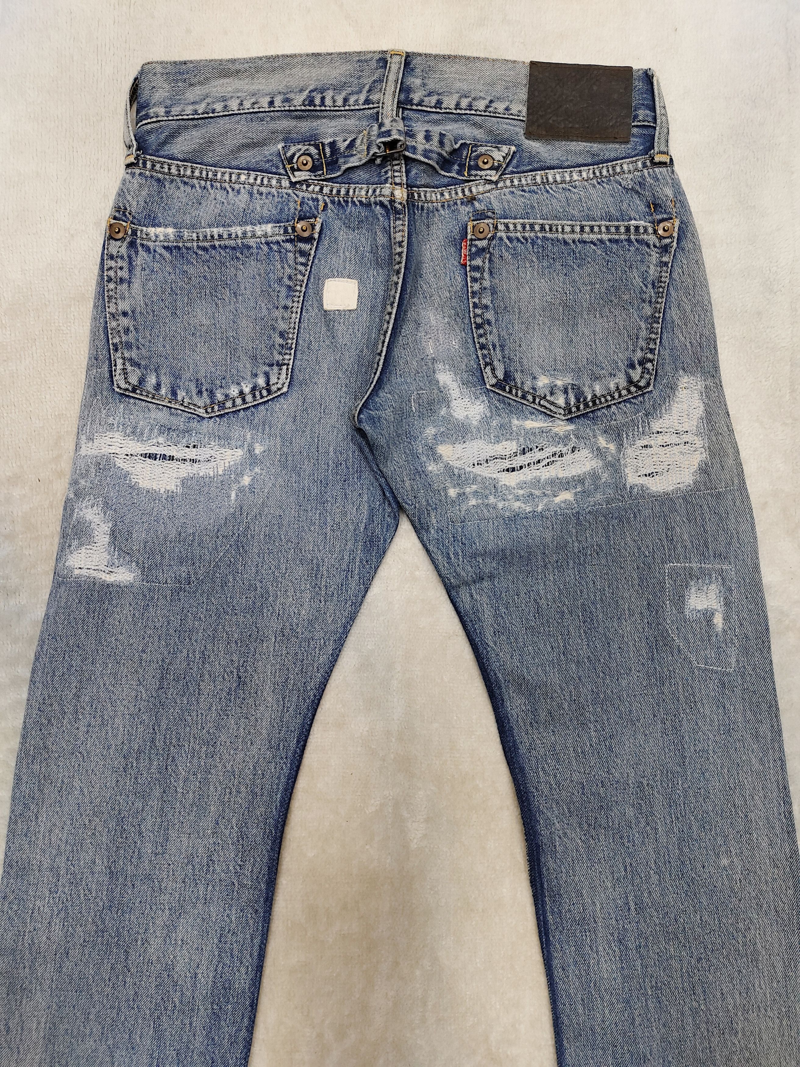 If Six Was Nine 00s Muchacha- Punk Y2K Street Archive Distressed Jeans Size US 30 / EU 46 - 5 Thumbnail