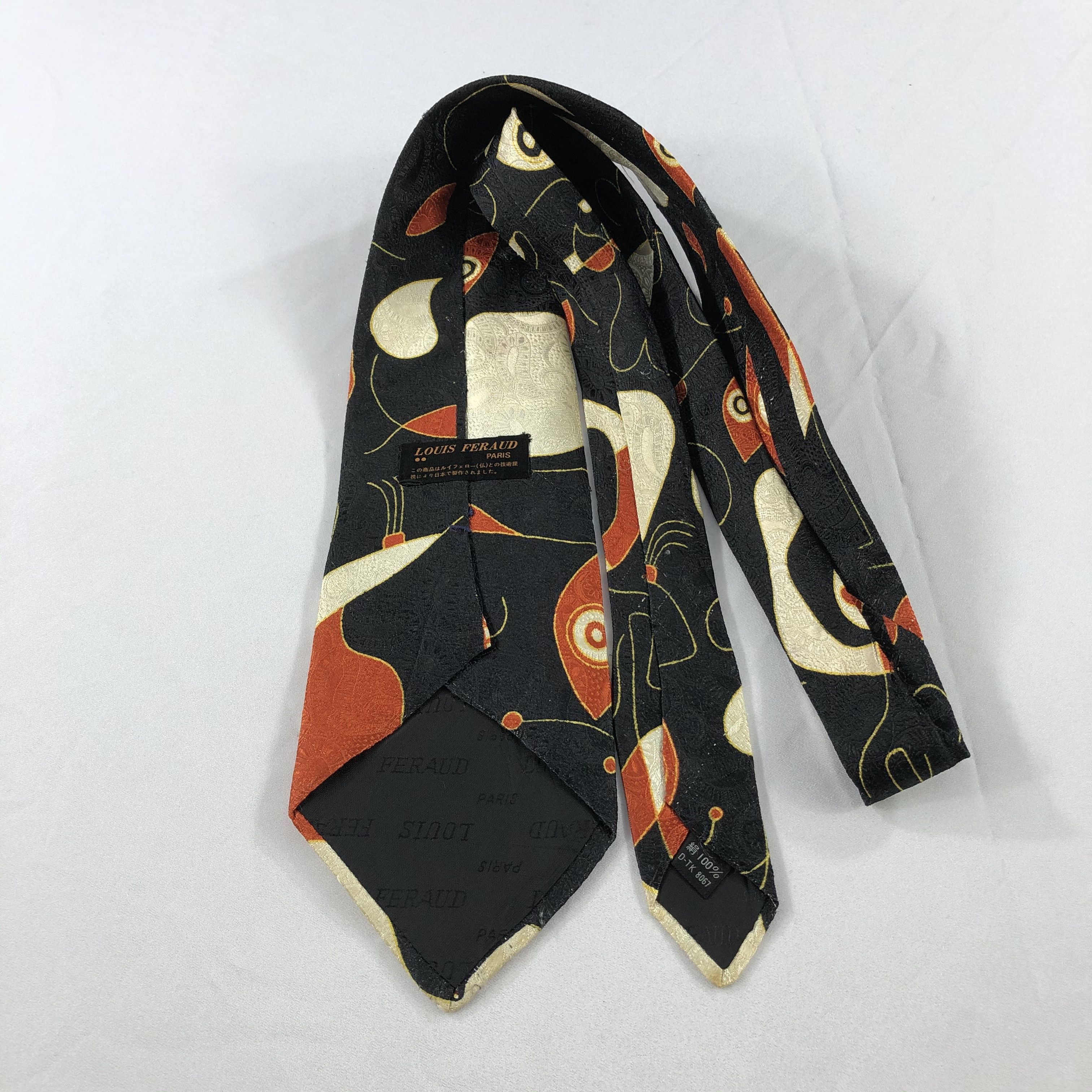 Louis Feraud × Vintage Louis Feraud Abstract Silk Neck Ties T60 Size ONE SIZE - 2 Thumbnail