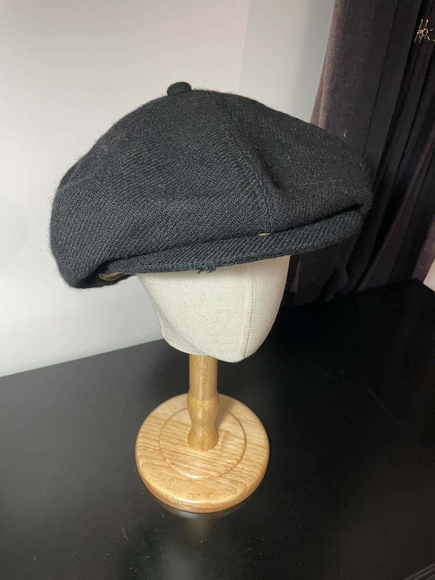 Nigel Cabourn Nigel Cabourn Vintage Black Wool Newsboy Cap Size ONE SIZE - 1 Thumbnail