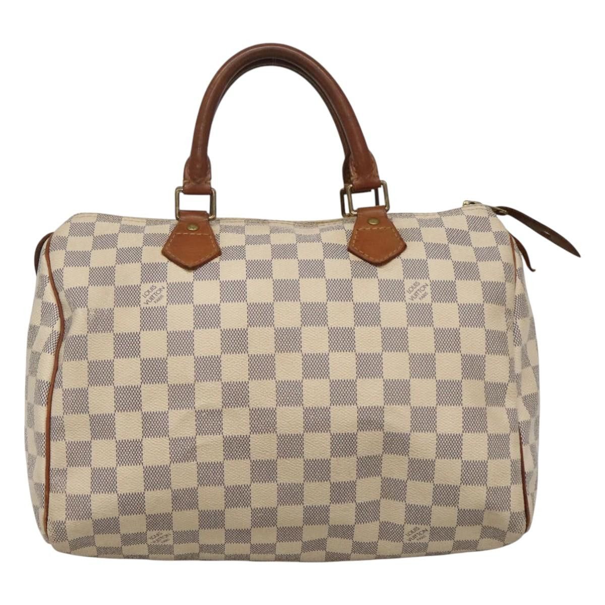 Louis Vuitton Speedy 30 White Canvas Handbag (Pre-Owned) Size ONE SIZE - 1 Thumbnail