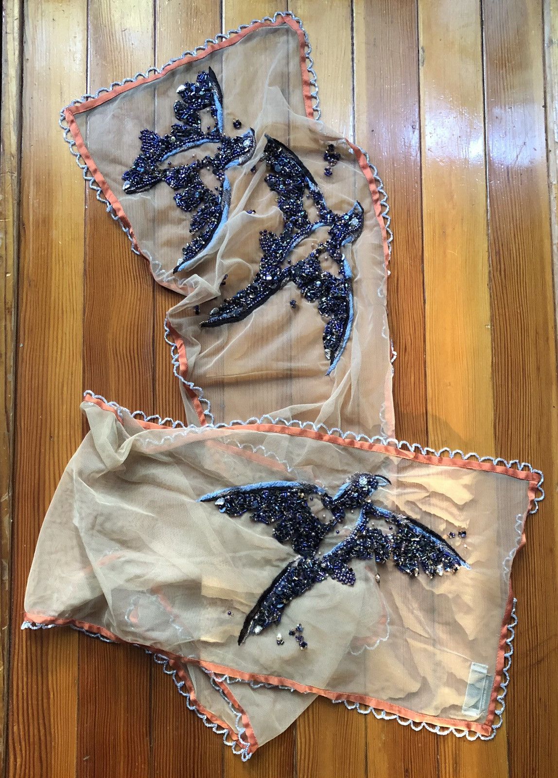 Dries Van Noten Incredible Beaded Crystal Silk Scarf Size ONE SIZE - 1 Thumbnail