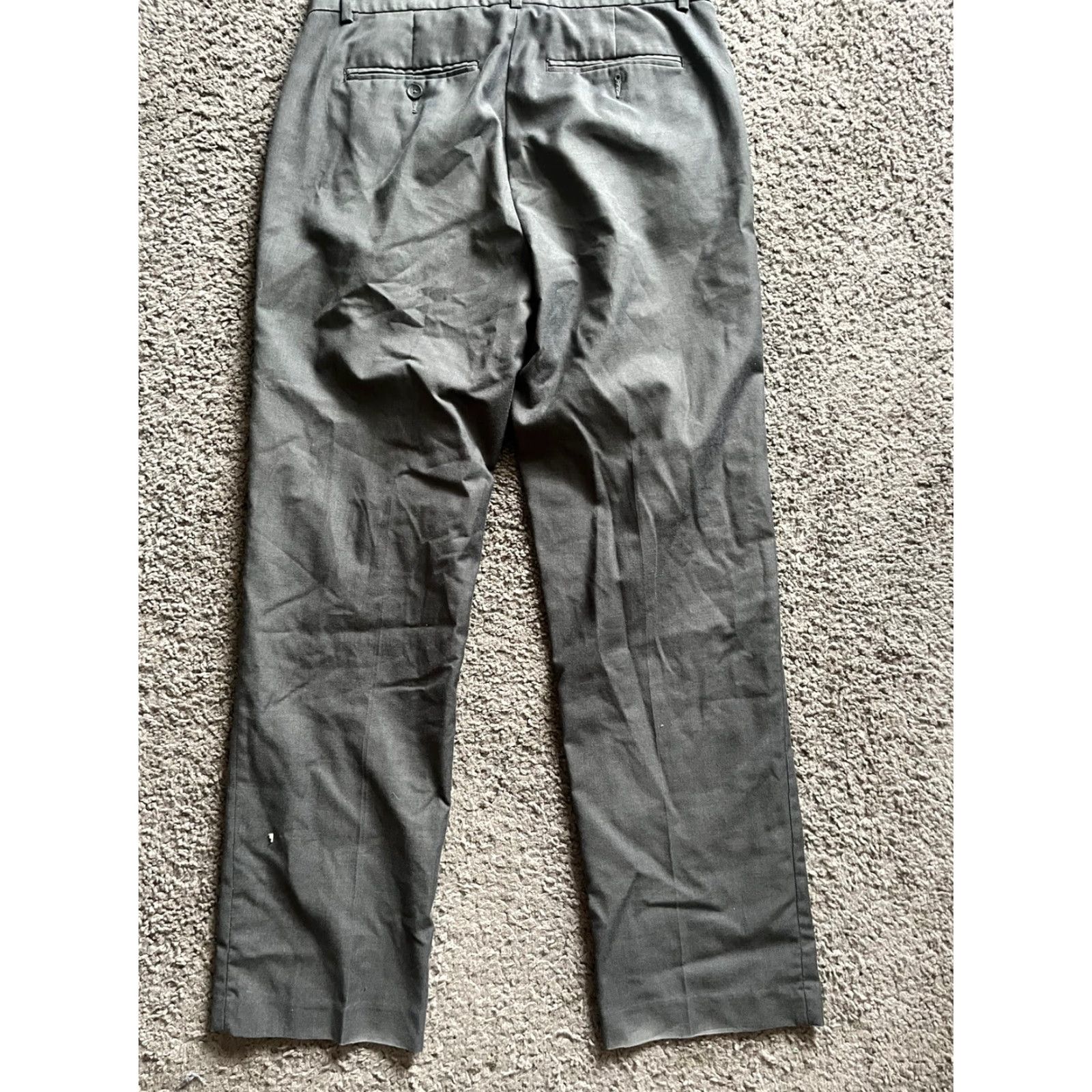 Calvin Klein Calvin Klein Mens Dress Pants Slim Flat Front 32x32 Gray Polyester/Rayon Regular 32 Inseam 32 Waist Business Mens Trousers N/A Size US 32 / EU 48 - 3 Thumbnail