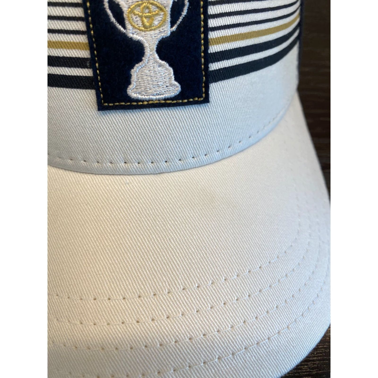Vintage VINTAGE California PGA Golf Hat Adult One Size White Stripe Adjustable Snapback Men's Size ONE SIZE - 7 Thumbnail