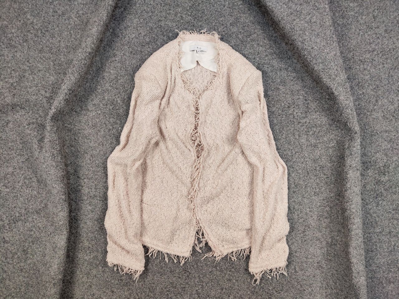 Iro IRO Shavani design open-front boucle Beige Blazer Jacket Size M / US 6-8 / IT 42-44 - 1 Thumbnail