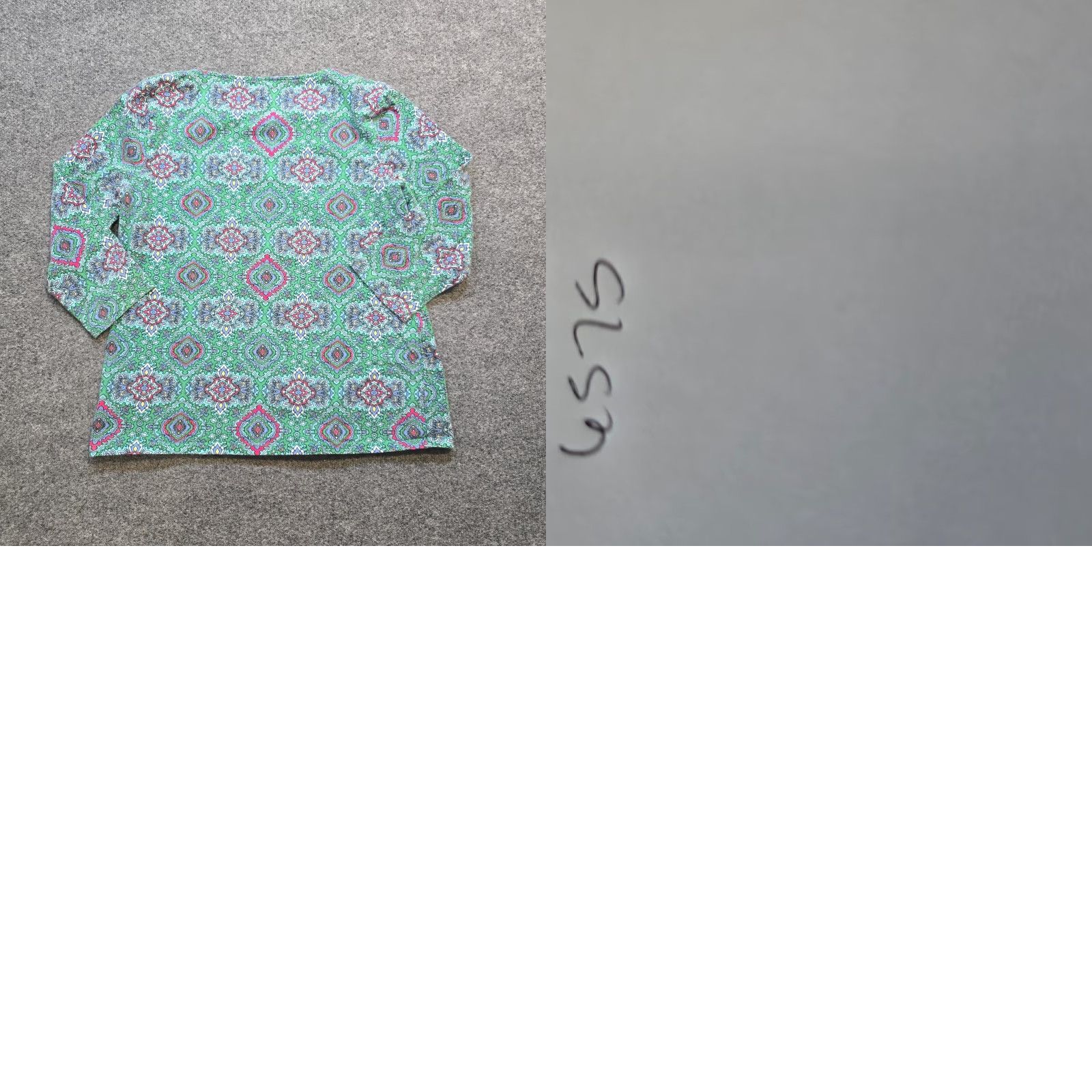 Talbots Talbots Top Shirt Womens Medium Green Boat Neck 3/4 Sleeve Stretchy Casual Size M / US 6-8 / IT 42-44 - 8 Thumbnail
