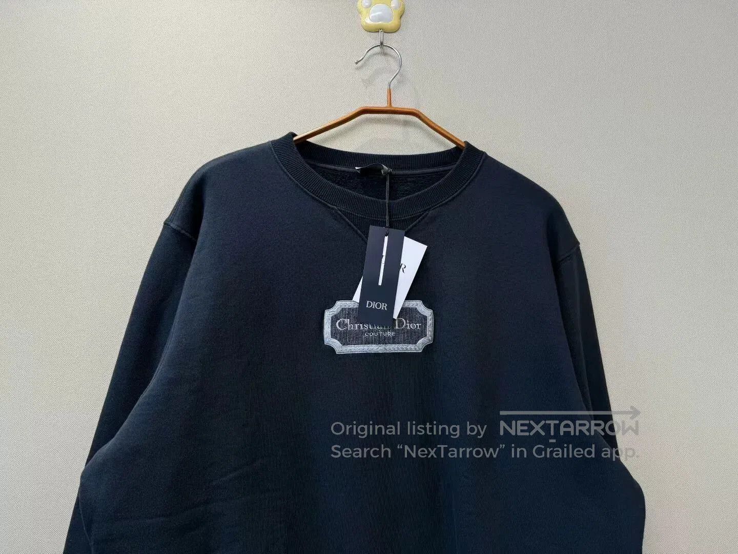 Dior dior black embroidered logo sweatshirt for men. Size US XL / EU 56 / 4 - 2 Thumbnail