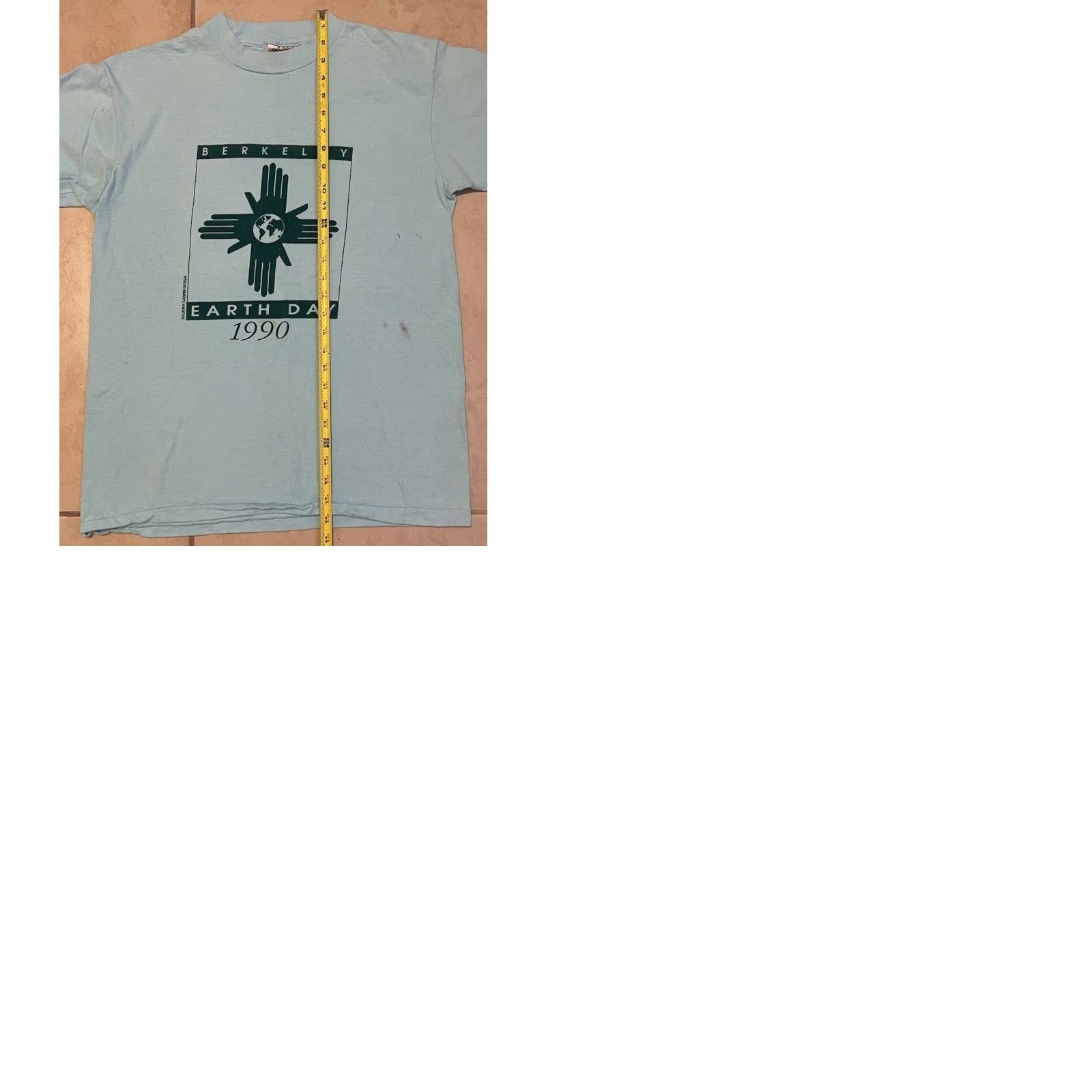 Vintage VINTAGE Berkeley Earth Day Shirt M L - 90s Blue Space Nature Grunge Surf Skate USA California Hip Hop Rock Vintage Shirt Mens M-L Size US M / EU 48-50 / 2 - 10 Thumbnail