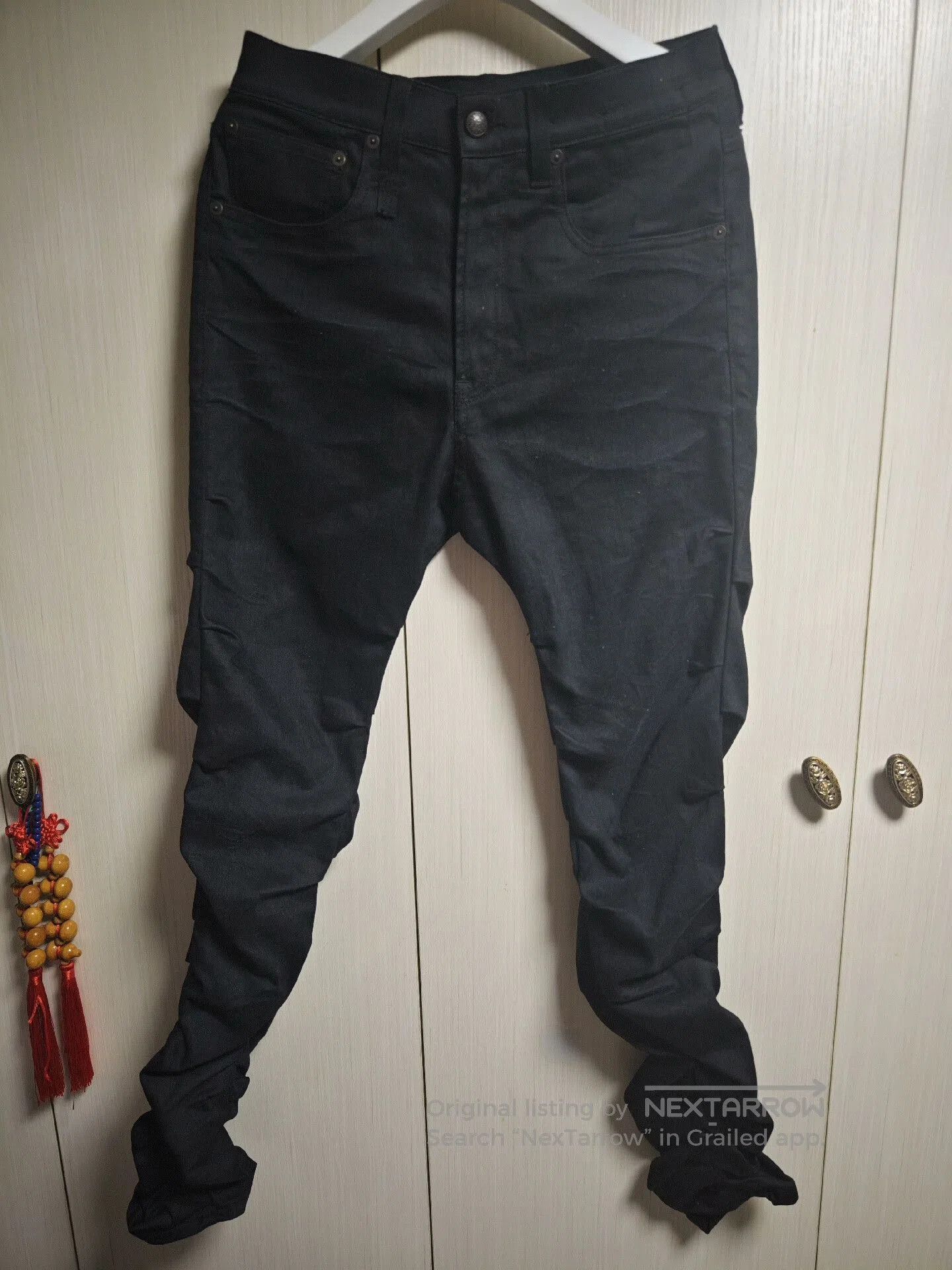 R13 Pleated Slim Fit Jeans.