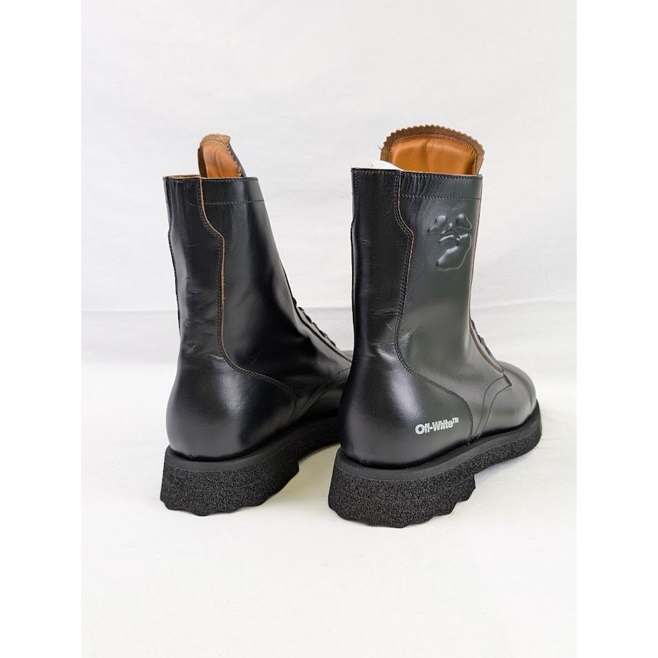 Off-White o1rshd1 Leather Sponge Boots in Black Size US 12 / EU 45 - 7 Thumbnail
