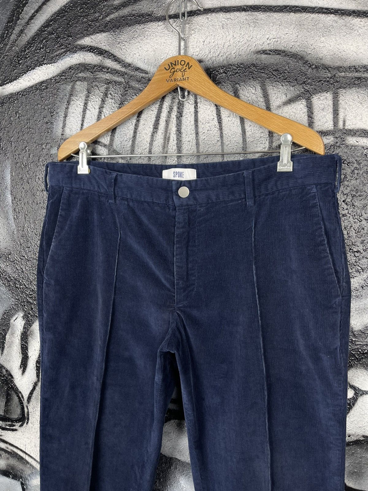 SPOKE Spoke Sharps Corduroy Dark Blue Chino Pants Men’s Size 36 Size US 36 / EU 52 - 3 Thumbnail