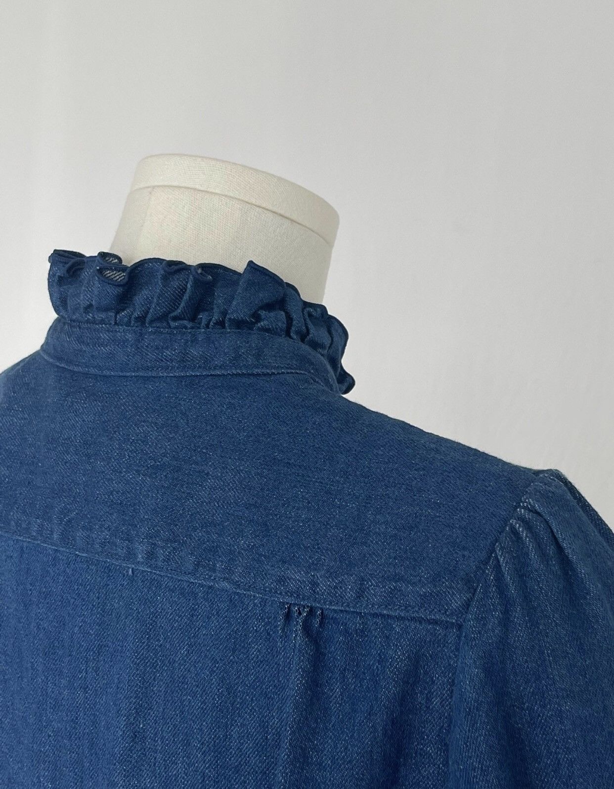Kapital KAPITAL Hirata Hiroki Ear Standing Straw Knot Denim Shirt Size XS / US 0-2 / IT 36-38 - 7 Thumbnail