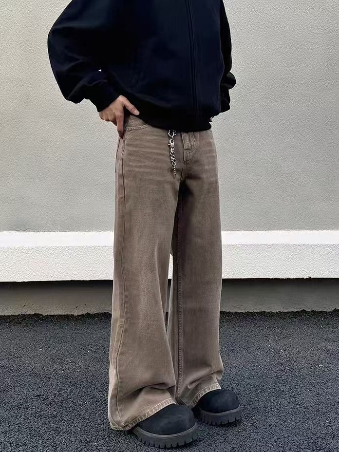 Japanese Brand × Vintage Street Vintage Washed Loose Micro Flare Brown Jeans Size US 30 / EU 46 - 5 Thumbnail