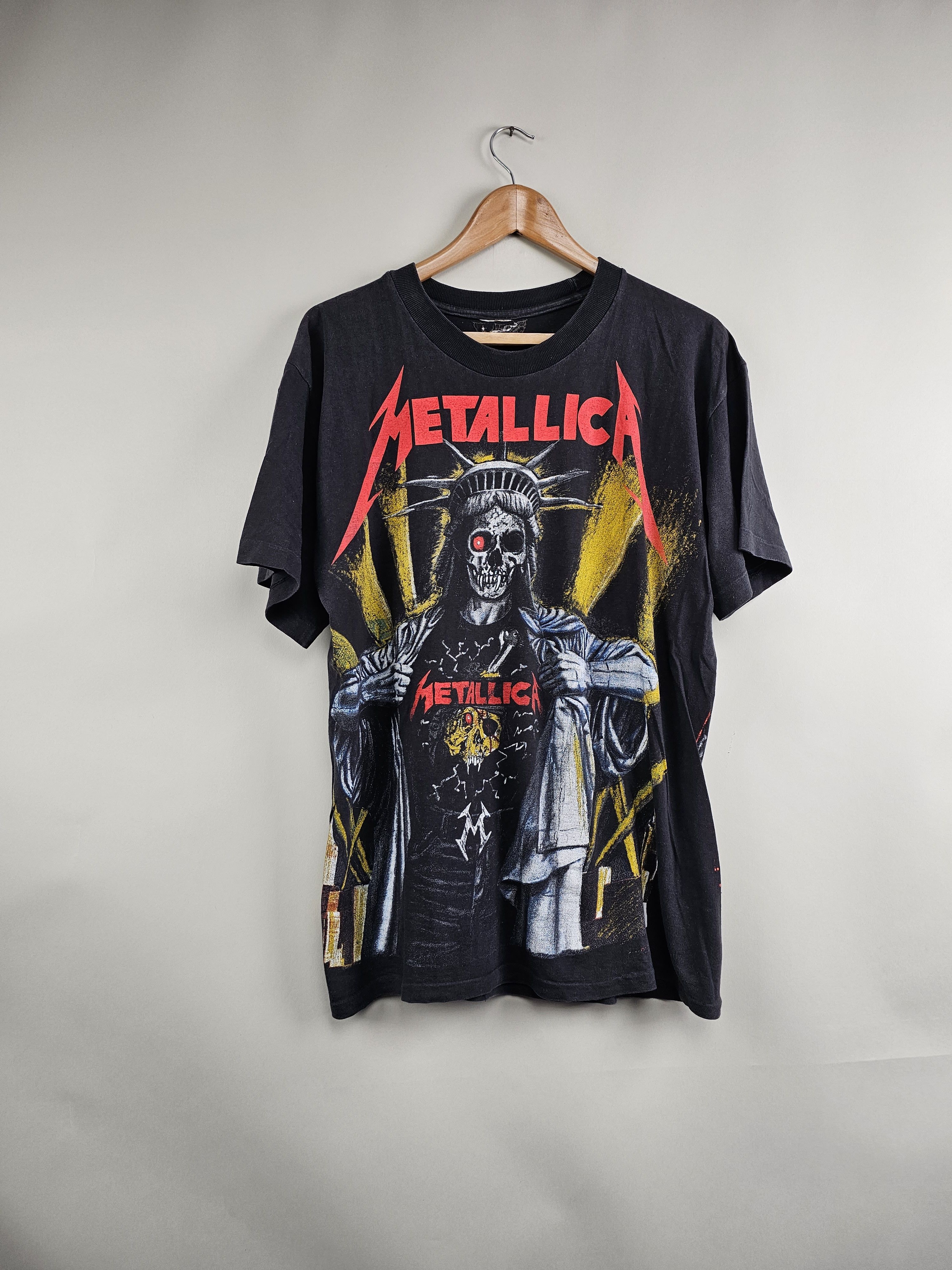 Vintage 90s Metallica Statue of liberty full print vintage | Grailed