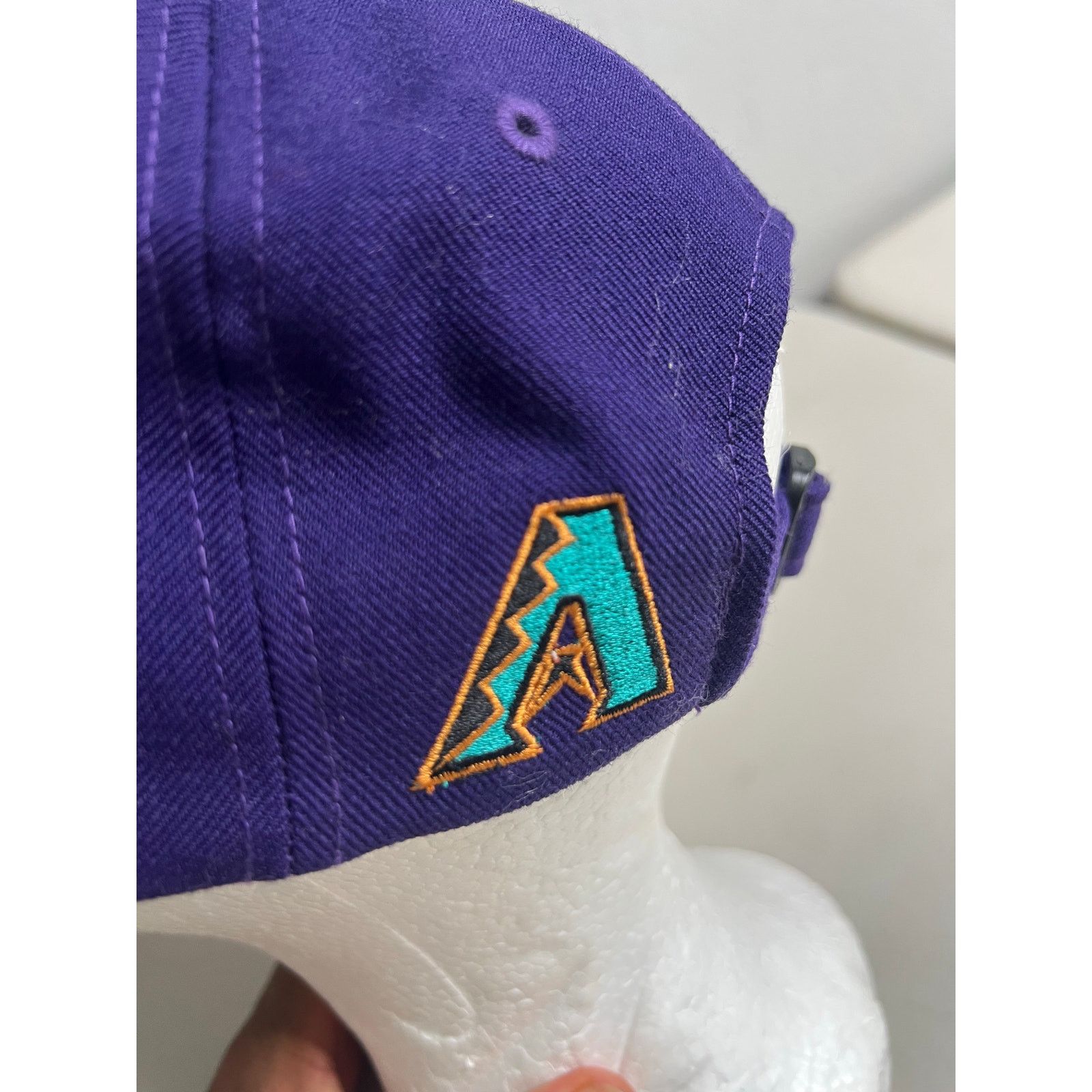 Vintage Vintage Arizona Diamondbacks Purple Strapback Hat 90s wool Size ONE SIZE - 3 Thumbnail