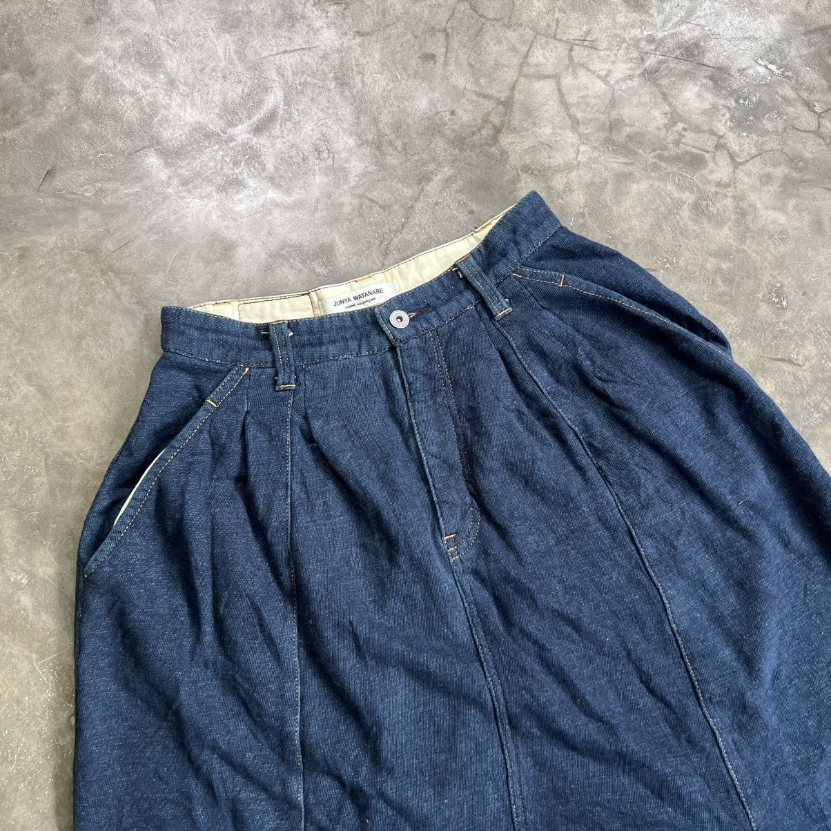 Junya Watanabe Vintage Comme des Garcons Crotch Denim Pants Size US 27 - 3 Thumbnail