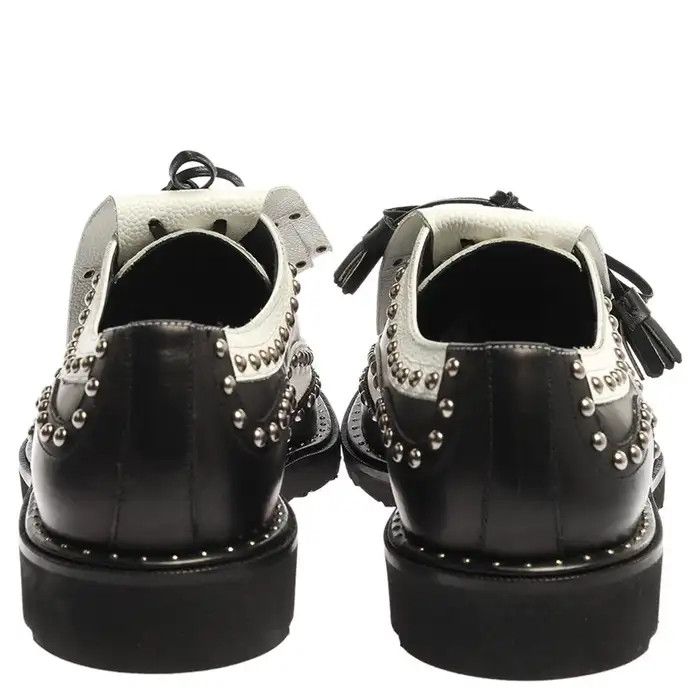 Dolce & Gabbana o1y0125 Leather Laced Shoes in Black/White Size US 10 / EU 43 - 5 Thumbnail