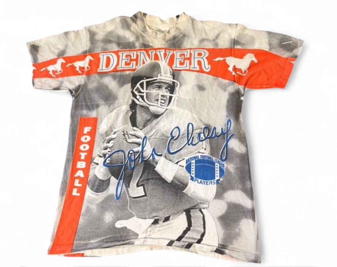 Vintage Vintage Denver Broncos John Elway Steve Atwater T-Shirt Size US L / EU 52-54 / 3 - 1 Thumbnail