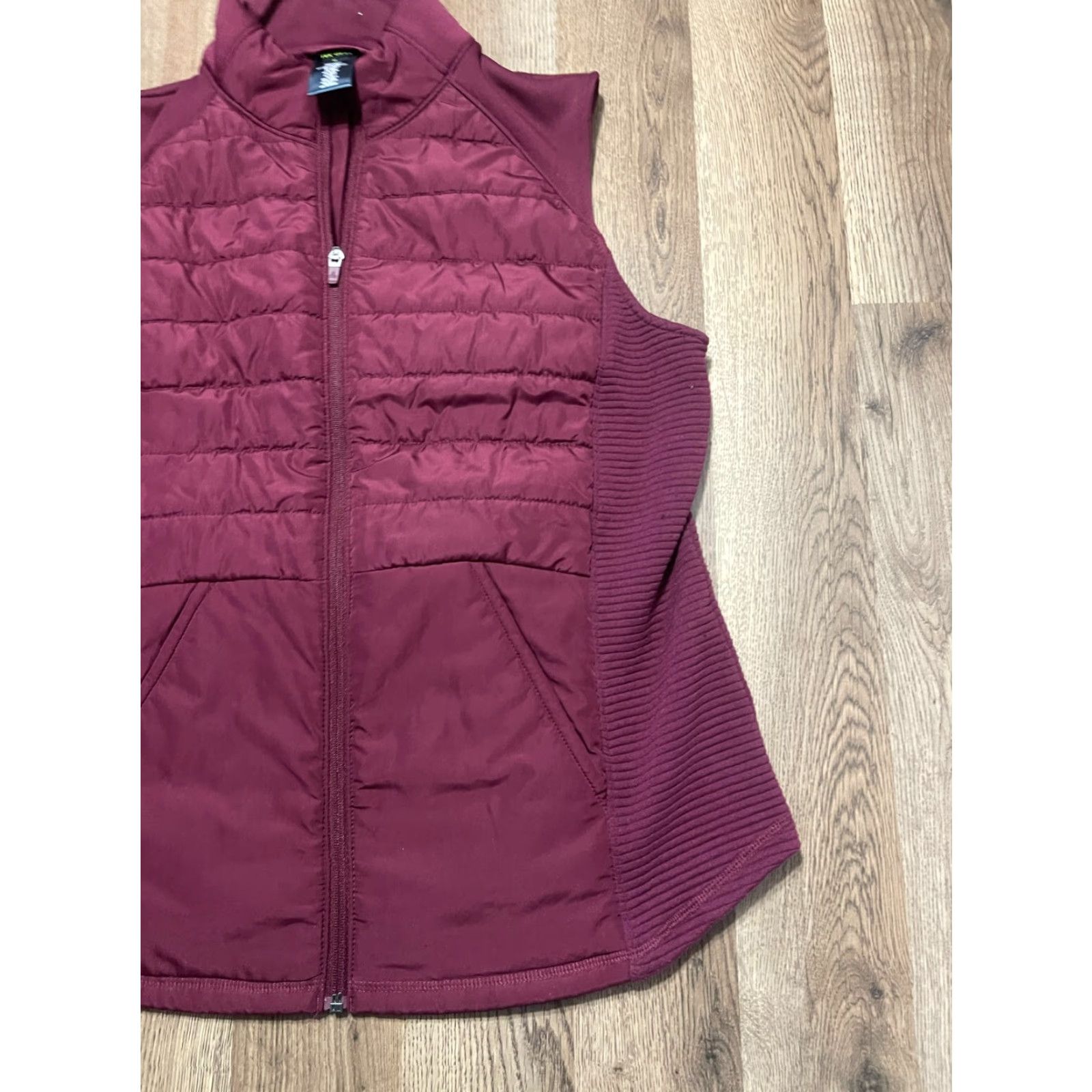 Tek Gear Tek Gear Jacket Womens XL Burgundy Full Zip Sleeveless Vest Quilted Size XL / US 12-14 / IT 48-50 - 3 Thumbnail