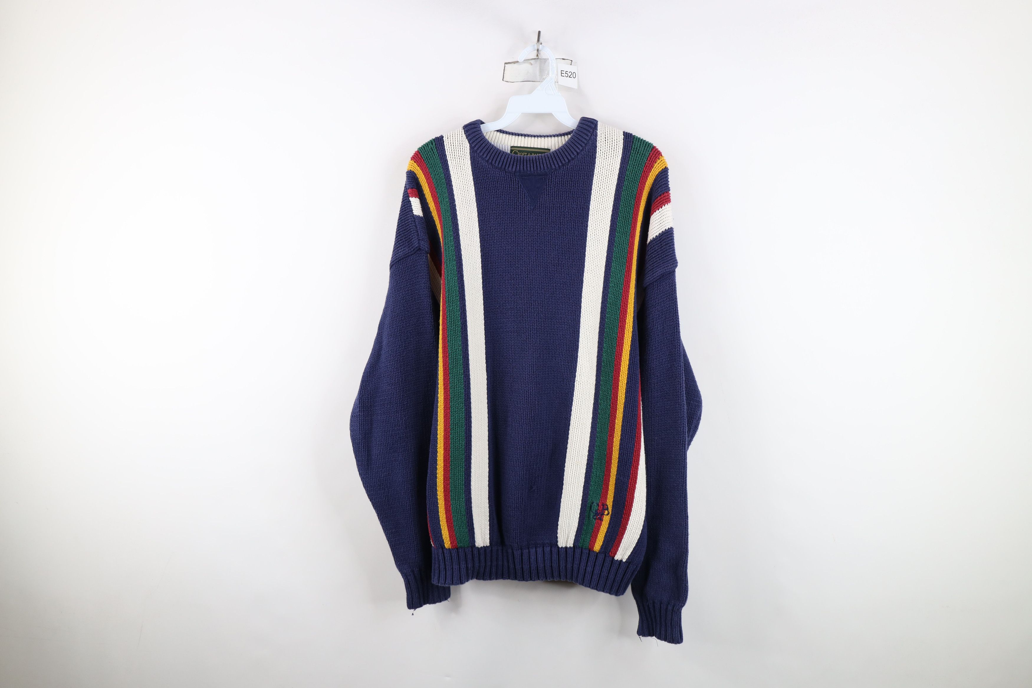 Vintage Vintage 90s Streetwear Rainbow Striped Cotton Knit Sweater Size US XL / EU 56 / 4 - 1 Thumbnail