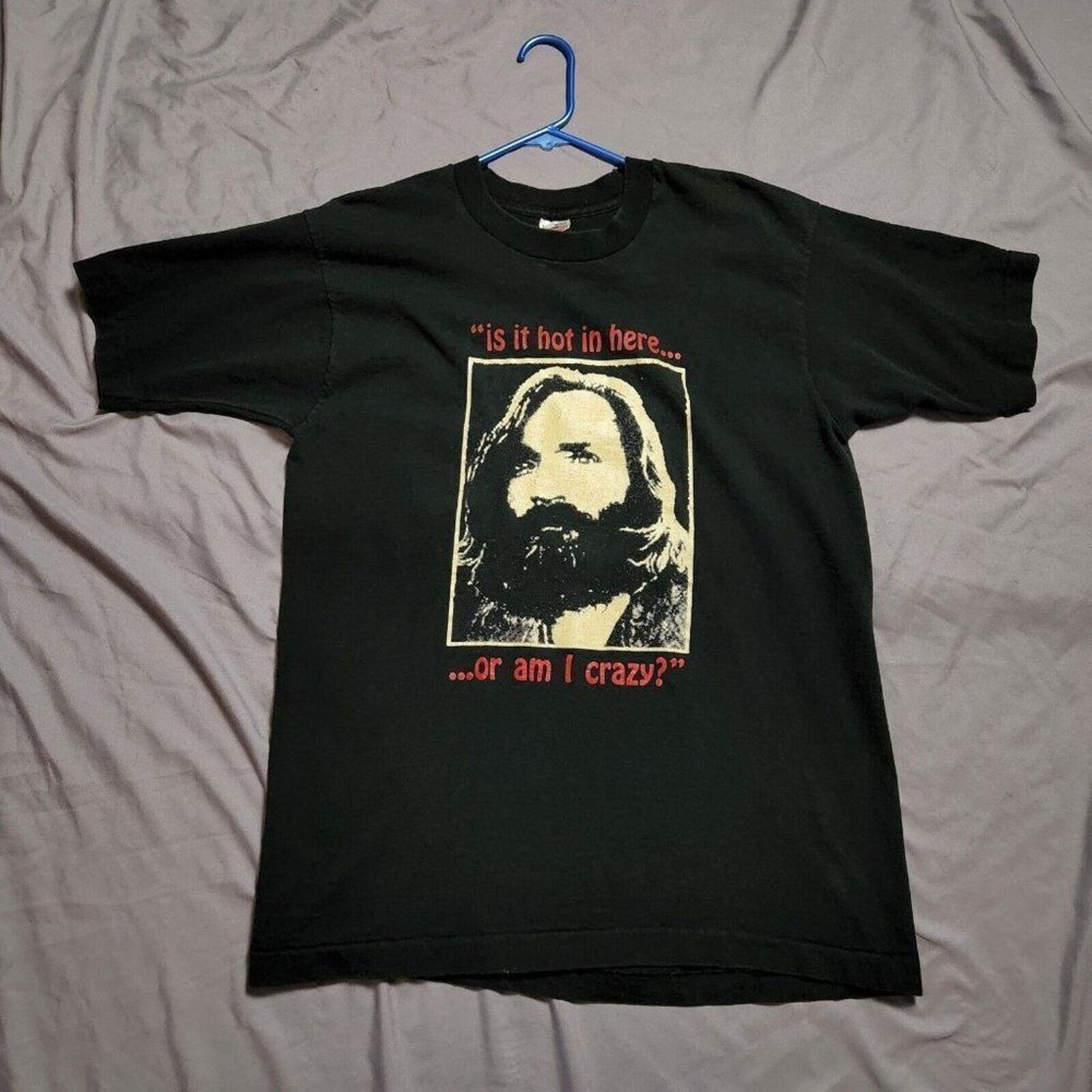 Fruit Of The Loom Vtg Charles Manson Men's L “Is It Hot In Here... Size US L / EU 52-54 / 3 - 1 Thumbnail