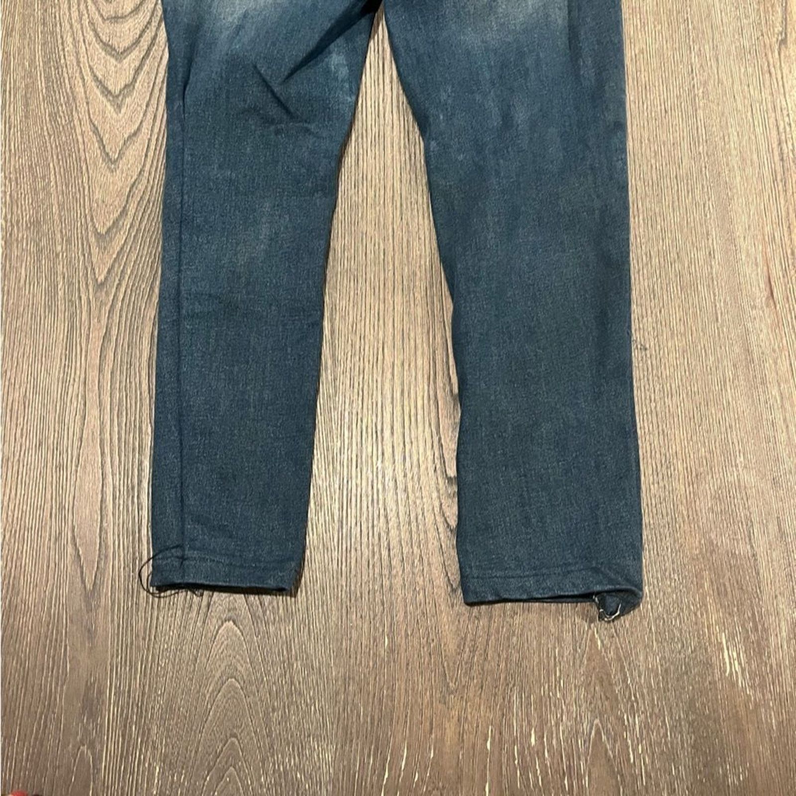 Vintage Earl Jean Slim Boot Dark Wash Faded Embroidered Jeans Size 4 Size 27" / US 4 / IT 40 - 8 Thumbnail