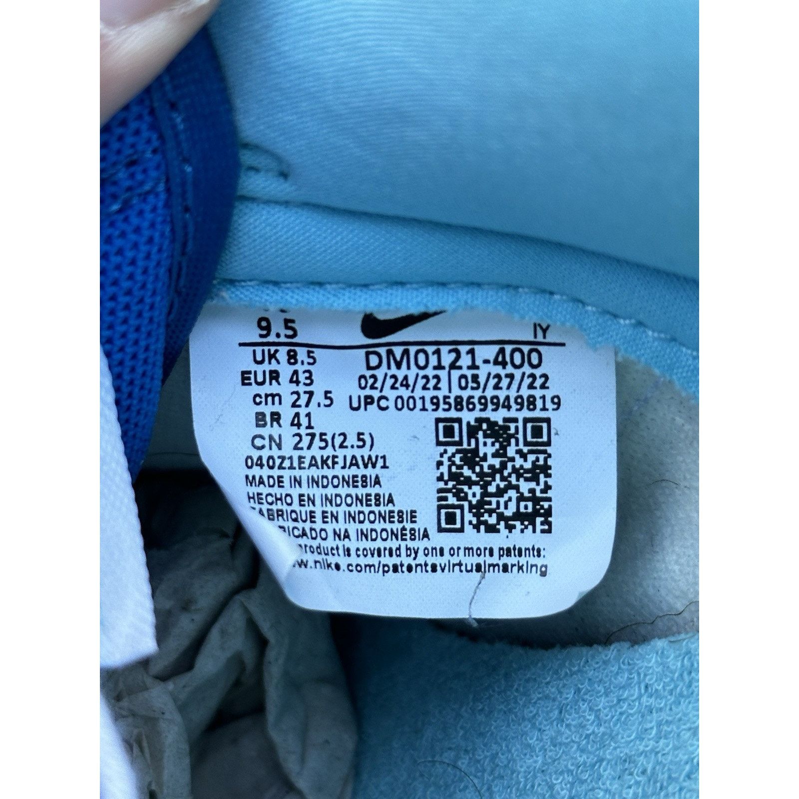 Nike Nike Dunk Low Retro QS Argon - Size 9.5 Size US 9.5 / EU 42-43 - 7 Thumbnail