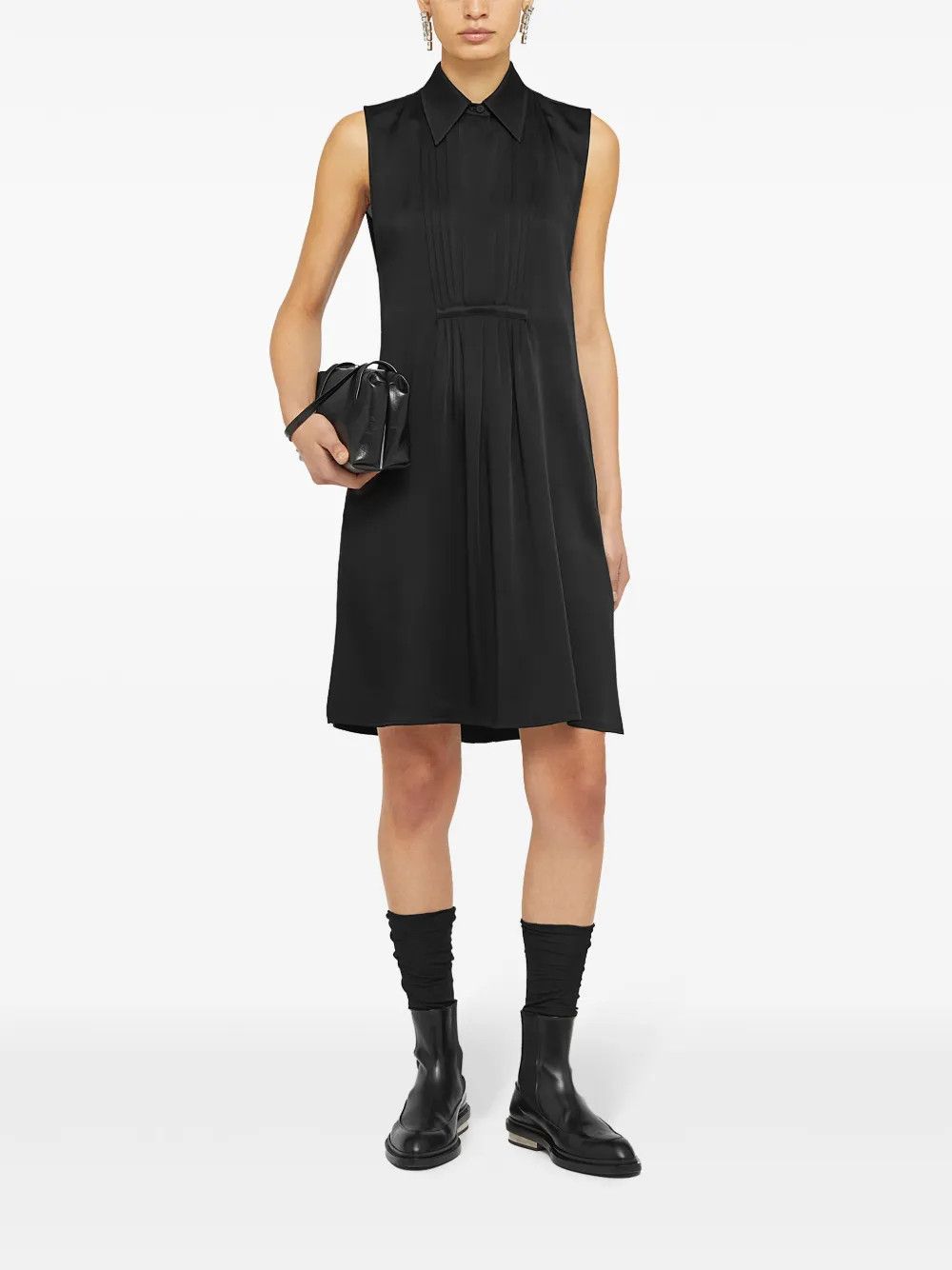 Jil Sander o1w1db10825 Dress in Black Size S / US 4 / IT 40 - 2 Thumbnail