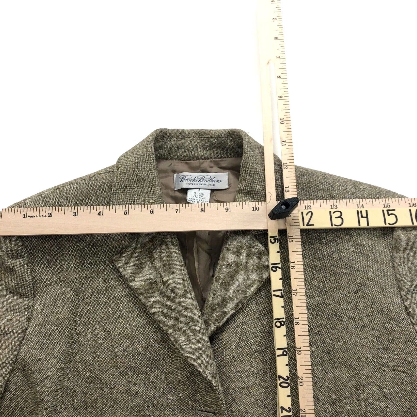 Brooks Brothers Brooks Brothers Blazer Beige Wool Silk Button Made In USA Womens 6 Blazer Jacket Size M / US 6-8 / IT 42-44 - 4 Thumbnail