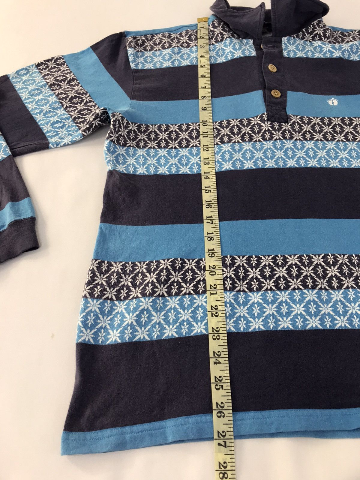 Hang Ten 90s Hang Ten Striped Longsleeve Polo Tee T-shirt Size US M / EU 48-50 / 2 - 10 Thumbnail