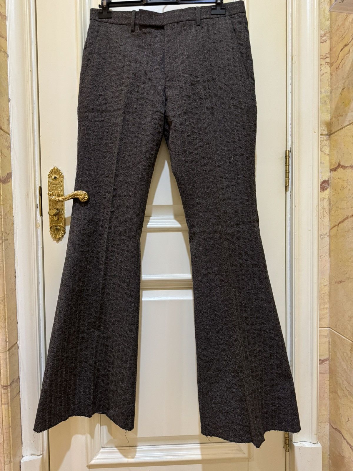 Gucci Rare Gucci Grey striped flared pants Sz48 Size US 32 / EU 48 - 3 Thumbnail