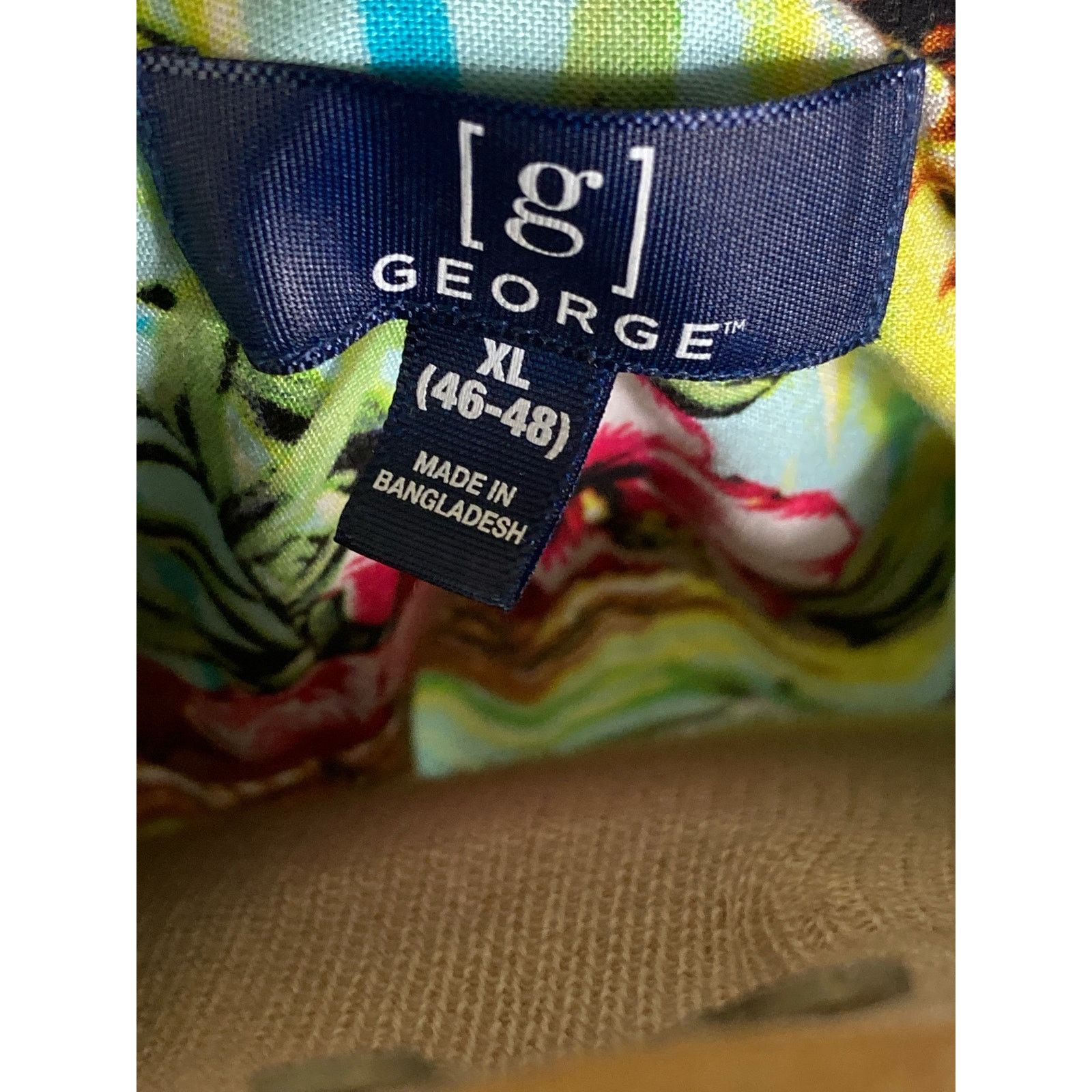 George Hawaiian Shirt Rayon Mens Button Floral Sz XL Short Sleeve Size US XL / EU 56 / 4 - 2 Thumbnail