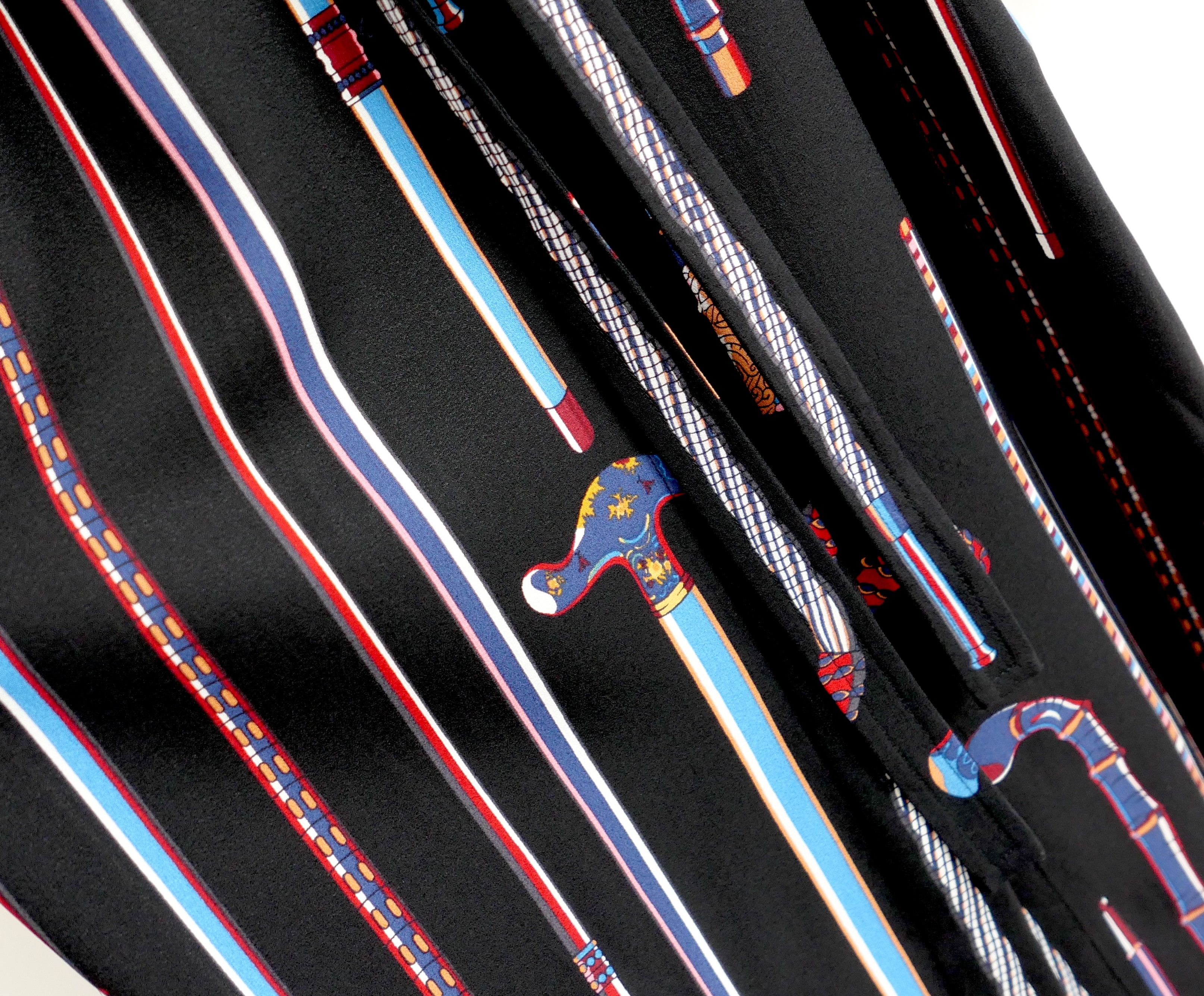 Hermes Hermes Fall 2012 Les Cannes Print Twillaine Silk Shirt Dress Size XS / US 0-2 / IT 36-38 - 3 Thumbnail