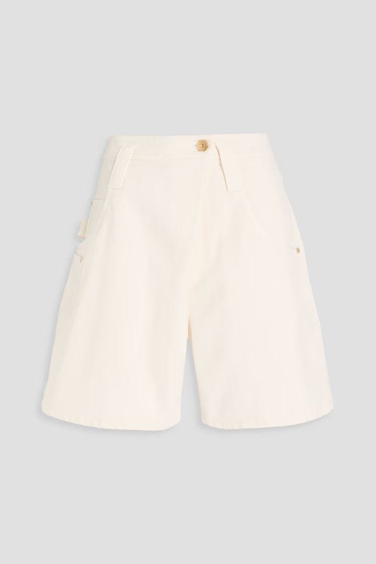 Brunello Cucinelli o1y0725 Denim Short in Ivory Size 26" / US 2 / IT 38 - 1 Thumbnail