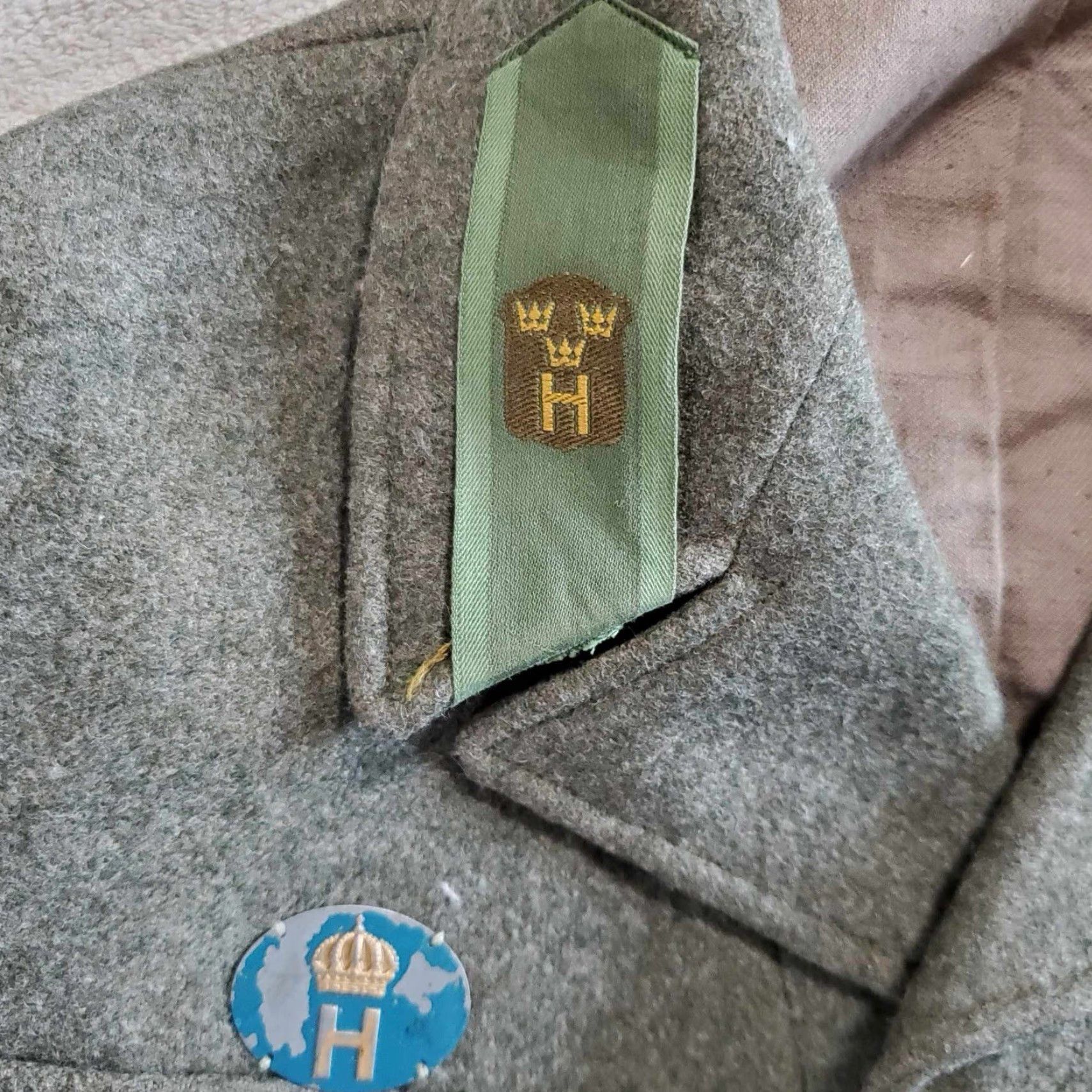 Vintage VINTAGE Ornklader Military Field Jacket Wool Coat M Medium Light Green Mens Wool Military Field Coat Size US M / EU 48-50 / 2 - 4 Thumbnail