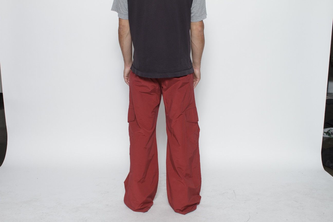 Vintage RED WIDE LEG CARGO POCKET PANTS BY PASH Size US 34 / EU 50 - 4 Thumbnail