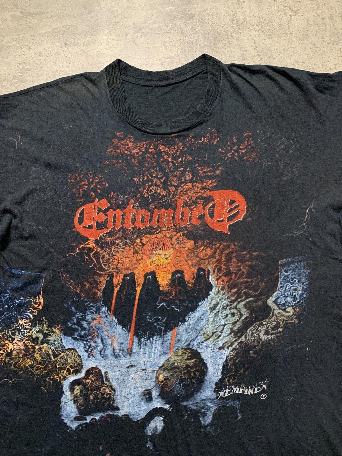 Band Tees 90s Entombed Empire Vintage Death Metal Band Tee Size US L / EU 52-54 / 3 - 3 Thumbnail