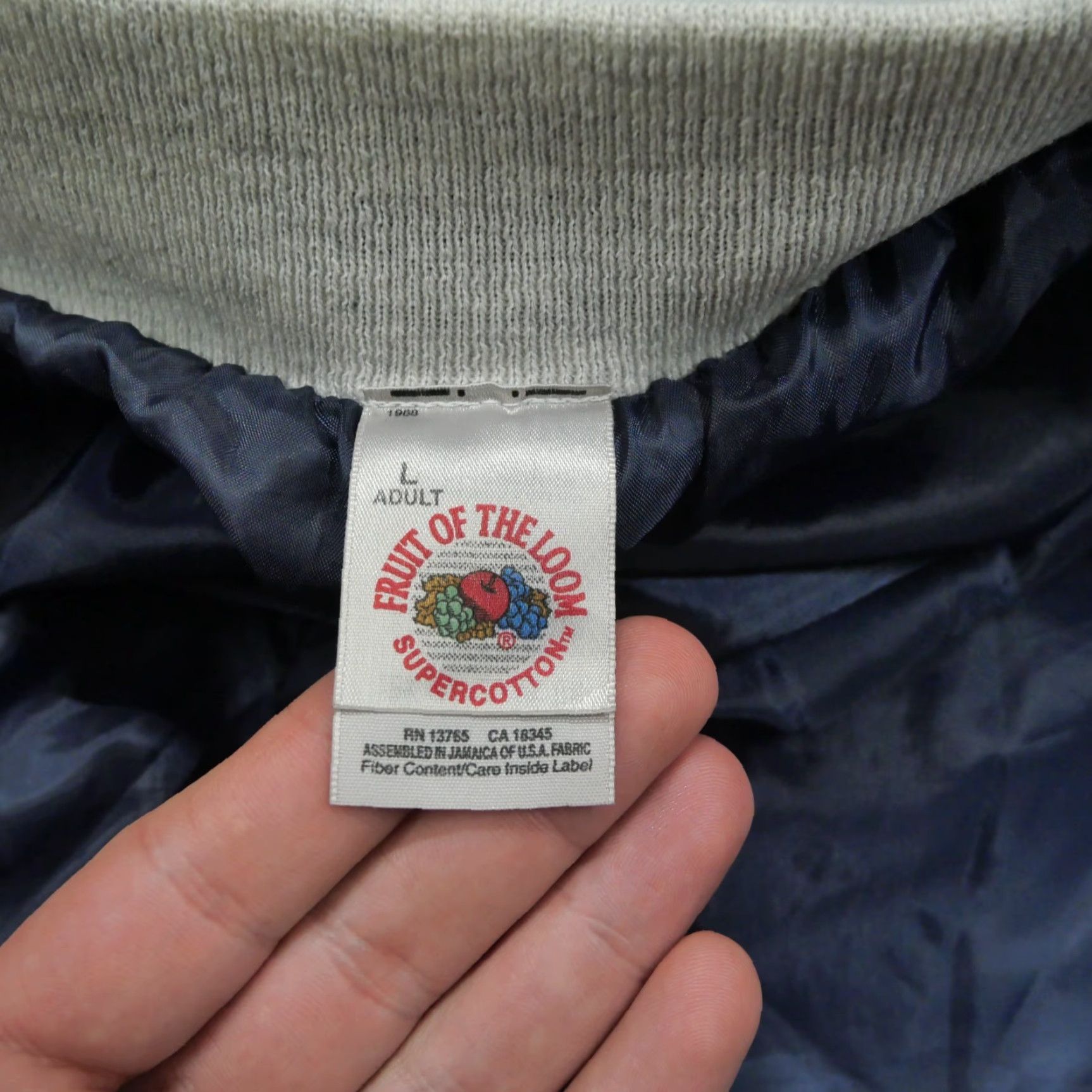 Fruit Of The Loom VINTAGE Fruit of the Loom Jacket Mens L Green Department Of Justice 90s Casual Reg Regular Size US L / EU 52-54 / 3 - 7 Thumbnail