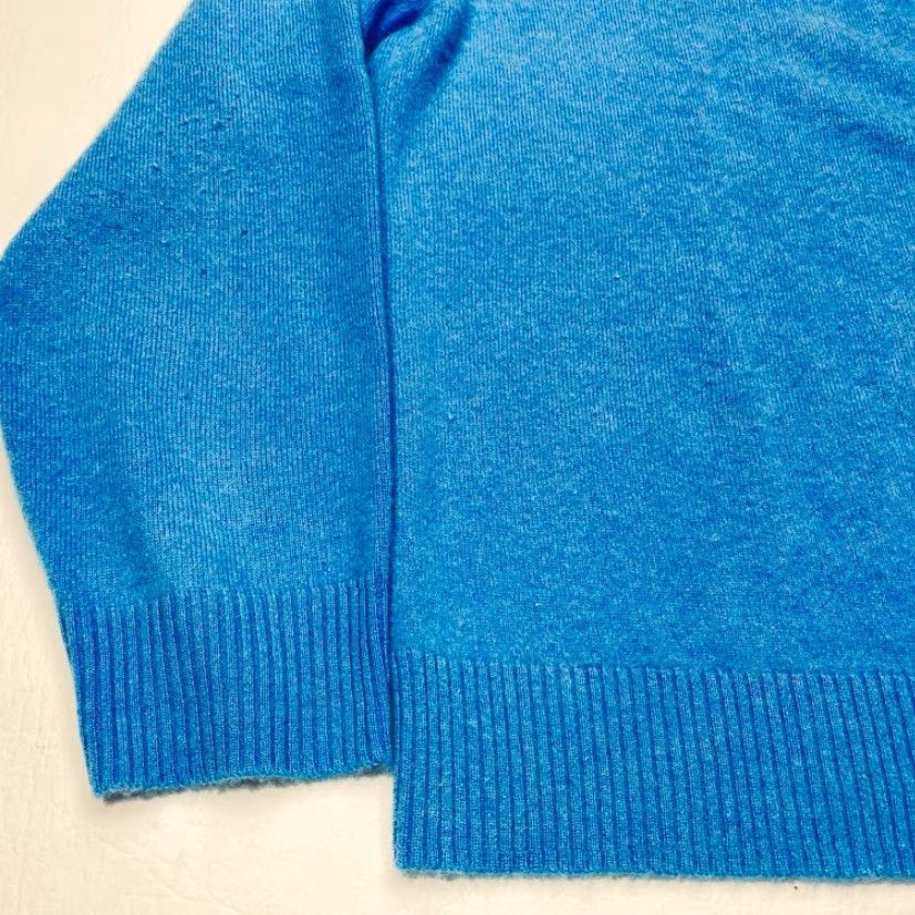 Vintage Grant Thomas 2-Ply Cashmere 1/4 Zip Pullover Sweater Mens XL Blue Classic Preppy Size US XL / EU 56 / 4 - 3 Thumbnail